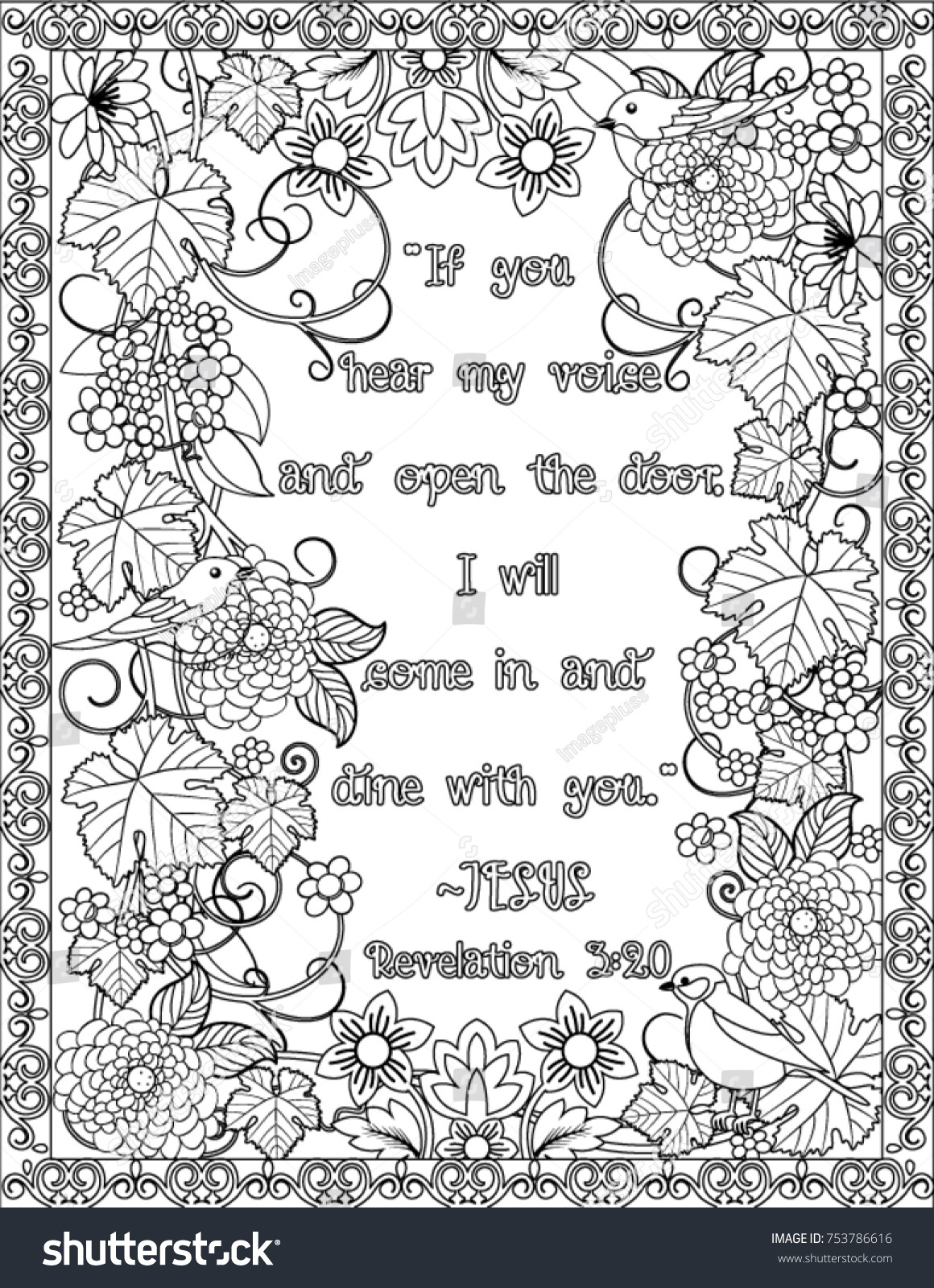 Bible Coloring Book Page Stock Vector (Royalty Free) 753786616