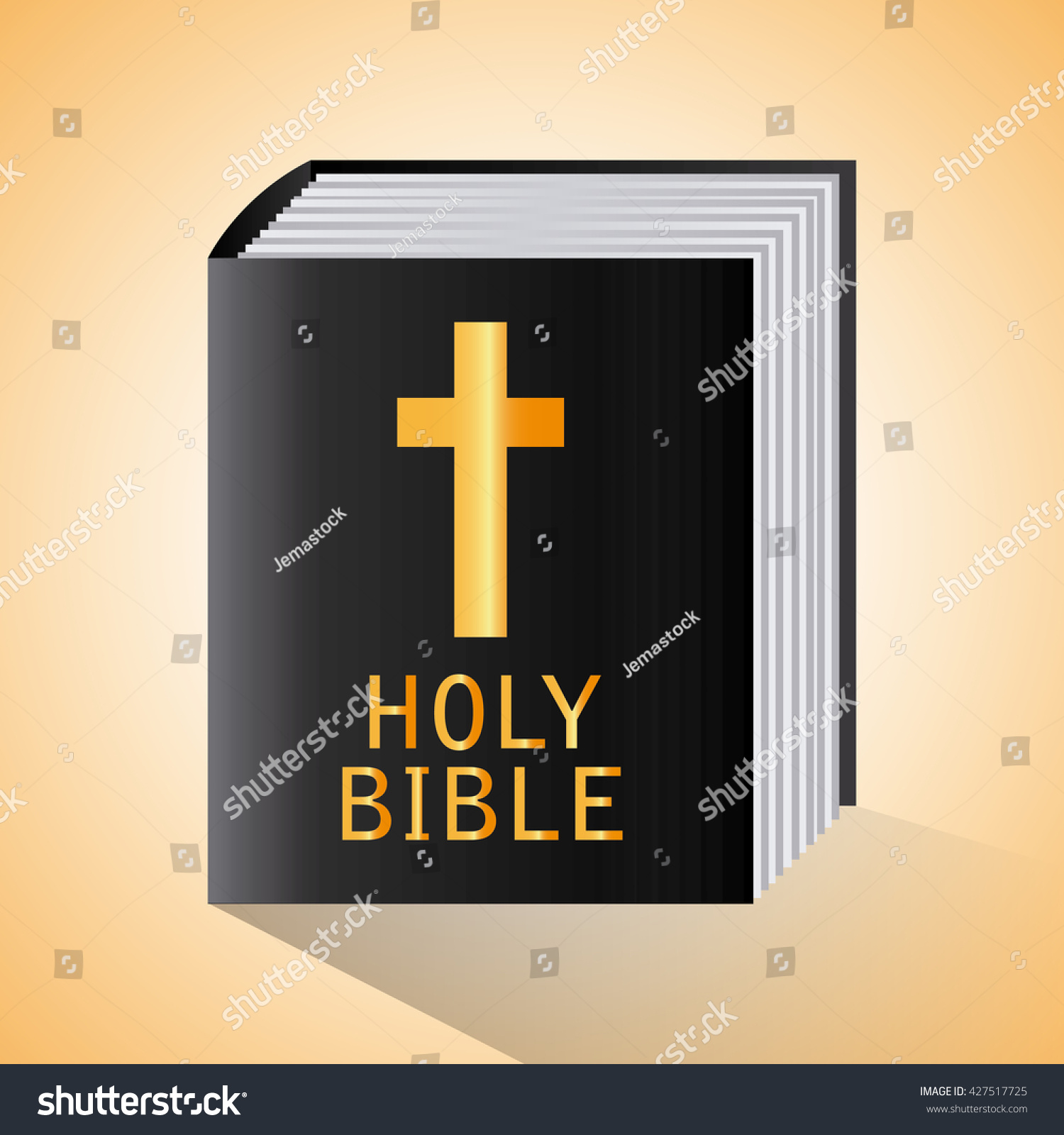 Bible Design Book Icon Flat Illustration Stock Vector (Royalty Free ...