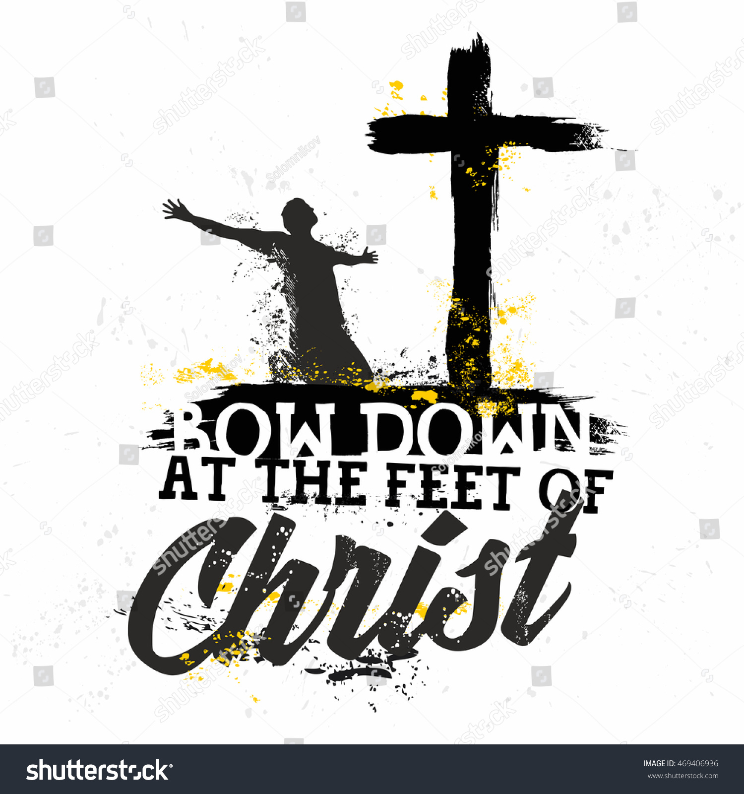 Download Bible Lettering Christian Art Bow Down Stock Vector ...