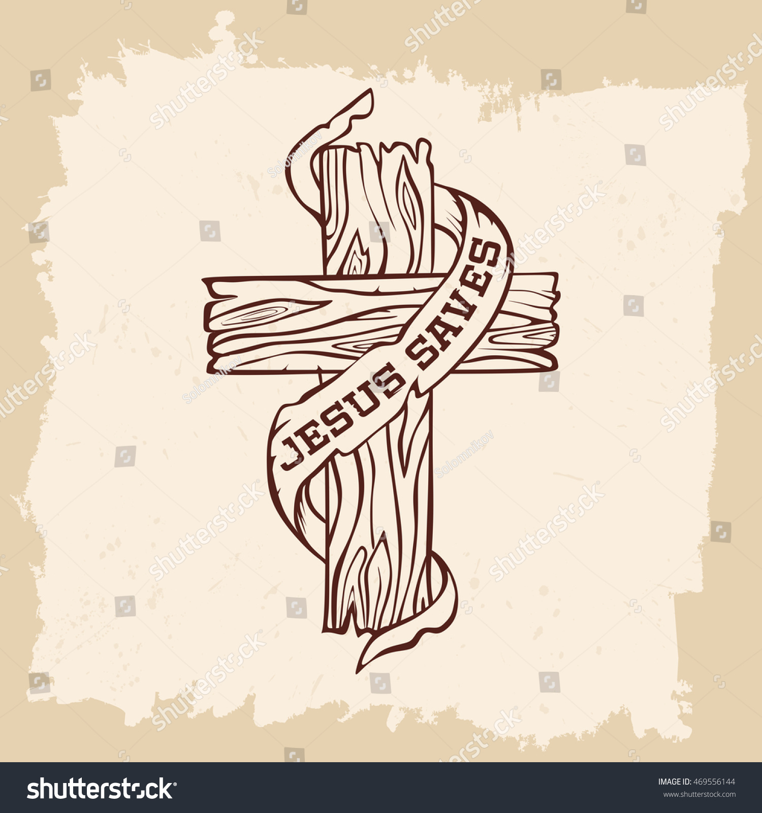 Bible Lettering Christian Art Cross Jesus Stock Vector (Royalty Free ...