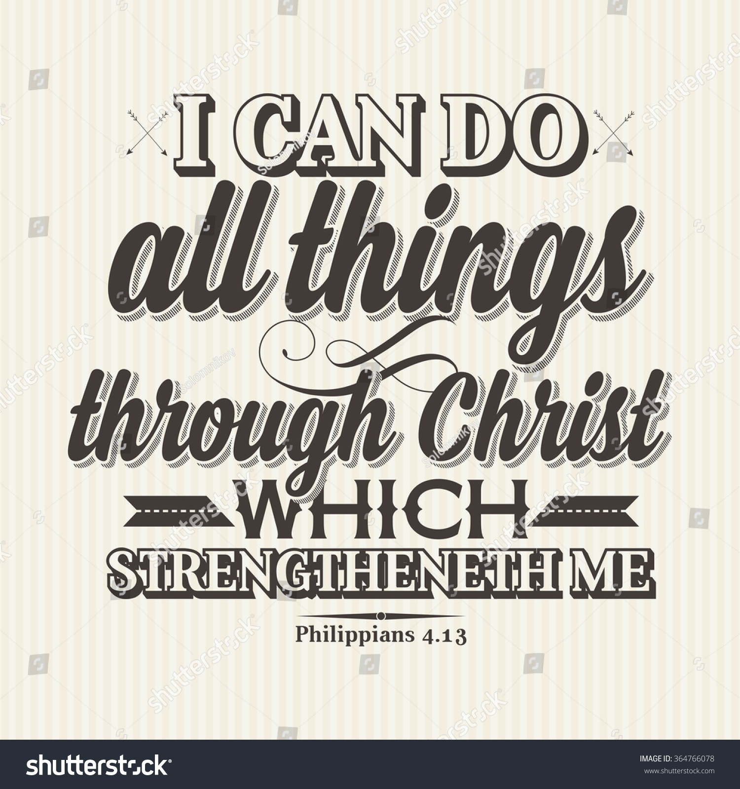 SVG of Bible lettering. Christian art. I can do all things through Christ which strengtheneth me Philippians 4:13 svg