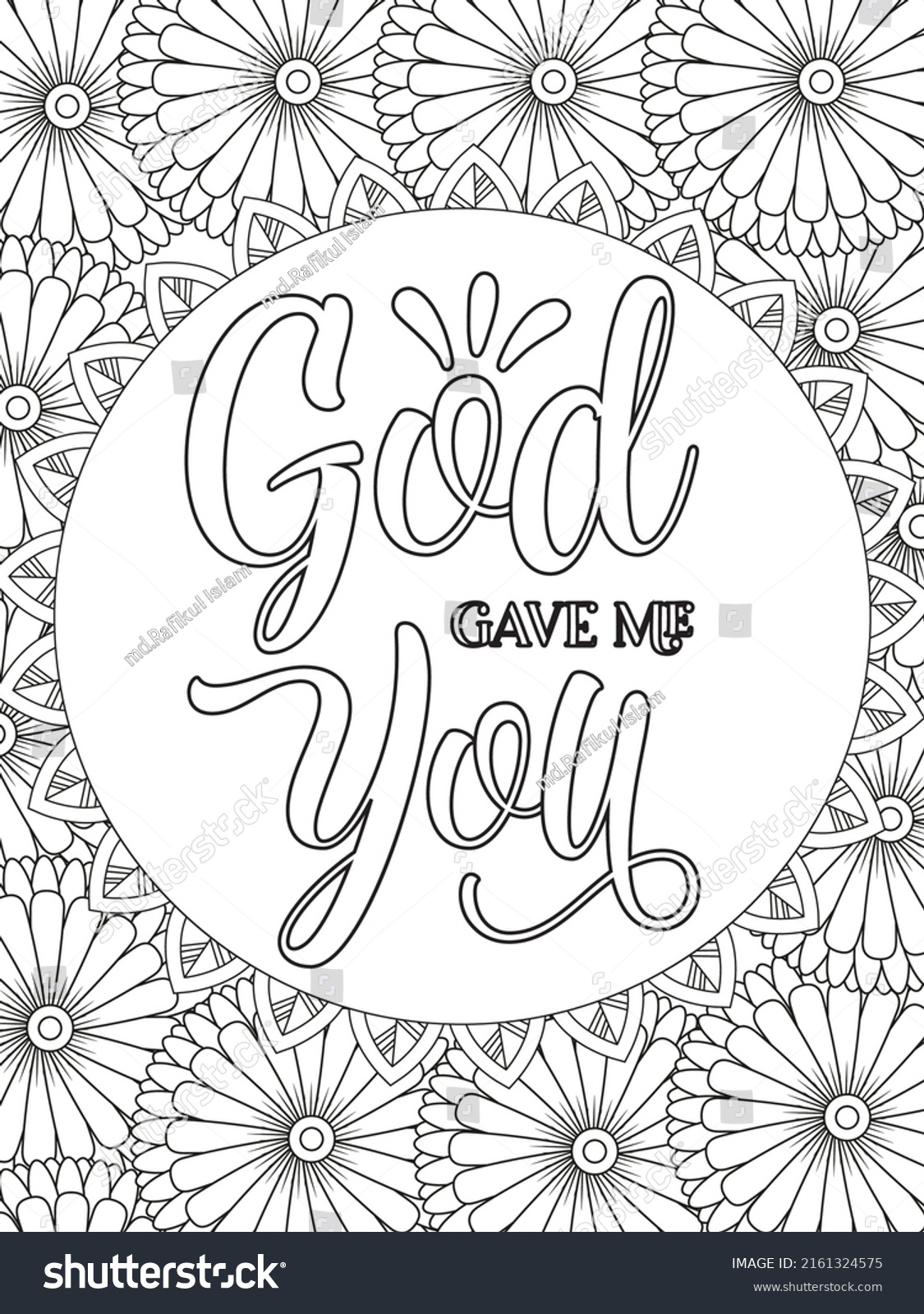 Bible Verse Coloring Page Vector Lettering Stock Vector (royalty Free 