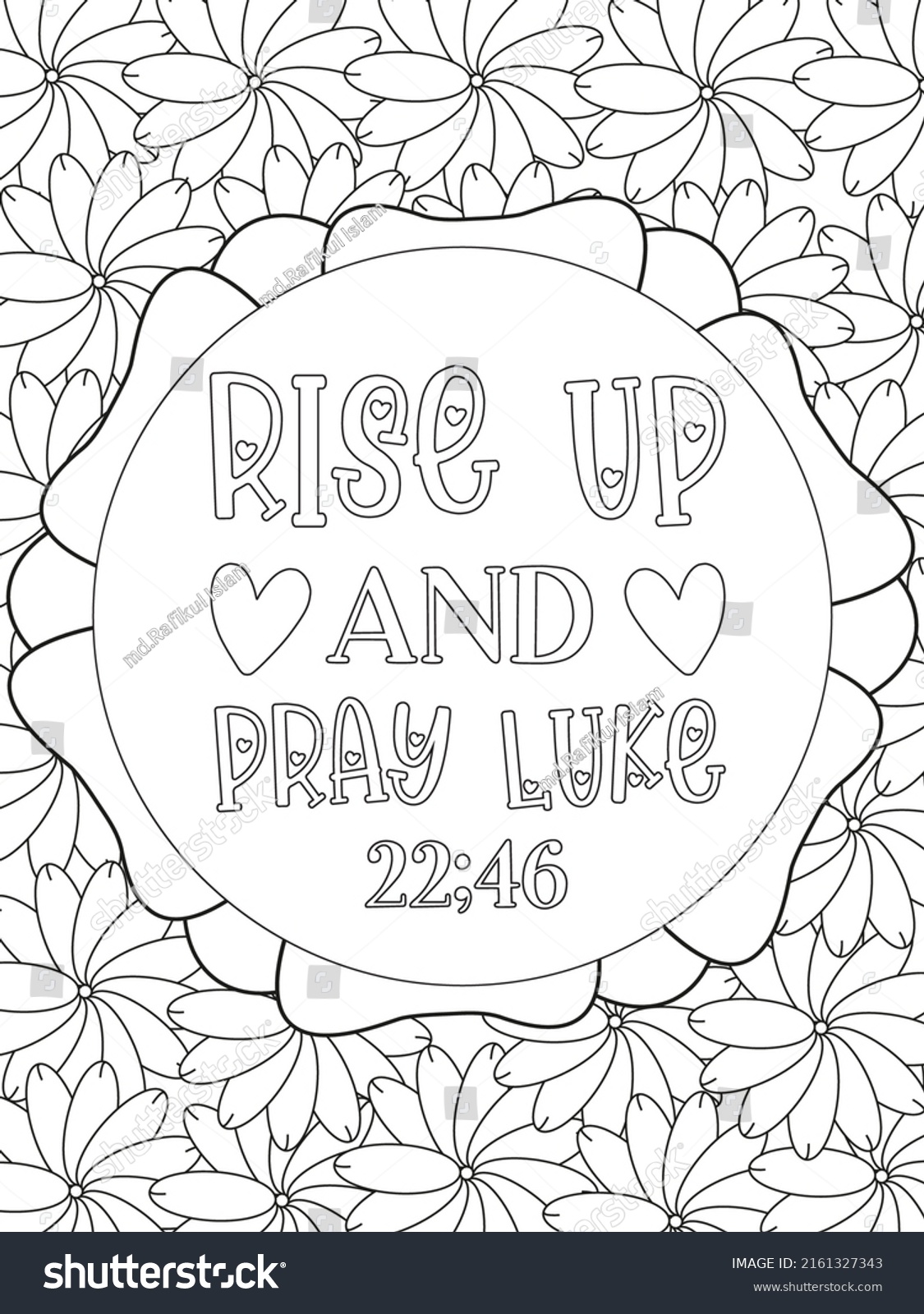 Bible Verse Coloring Page Vector Lettering Stock Vector (Royalty Free ...