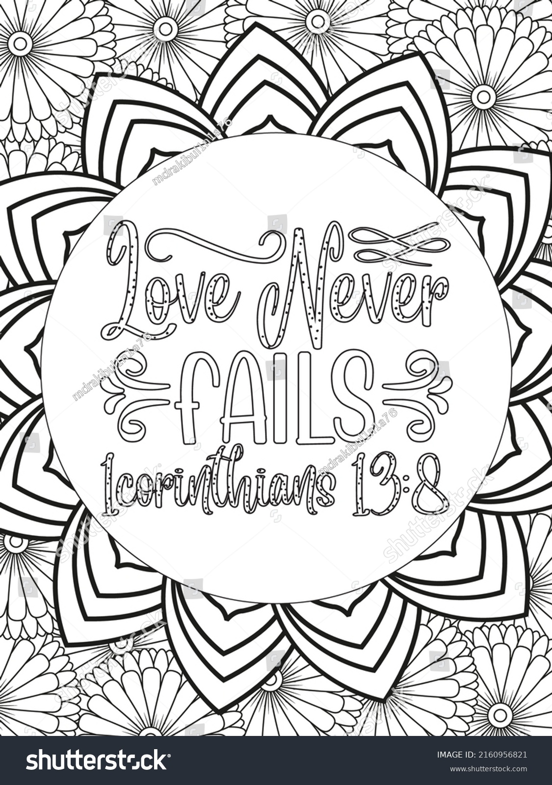 Bible Verse Coloring Pages Christian Lettering Stock Vector (Royalty ...