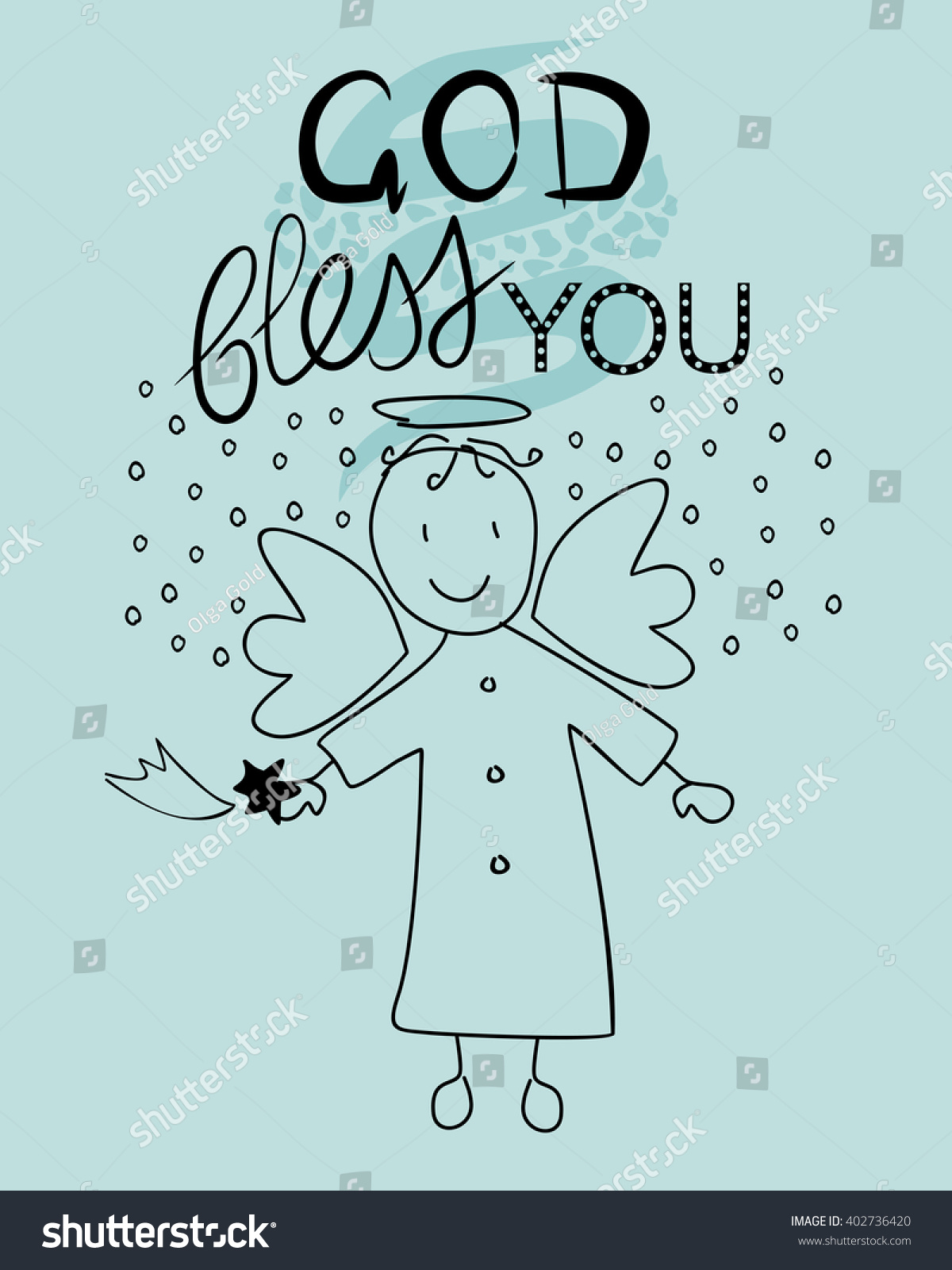 Biblical Background Words God Bless You Stock Vector (Royalty Free ...