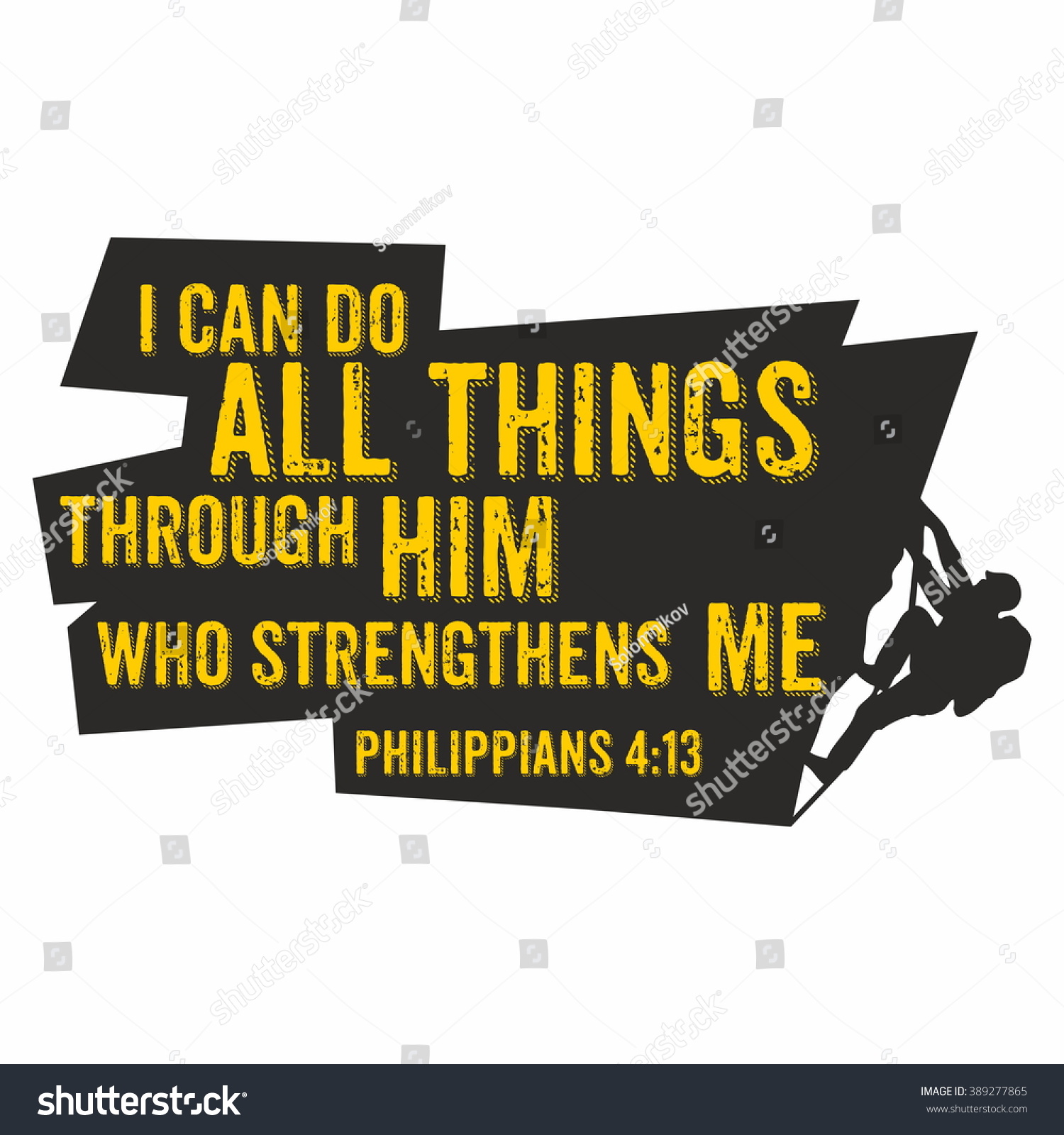 SVG of Biblical illustration. I can do all things through Him who strengthens me svg