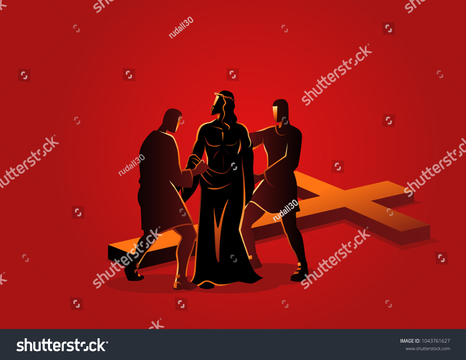 Biblical Vector Illustration Series Way Cross Stock Vector Royalty Free 1043761627 Shutterstock 5681