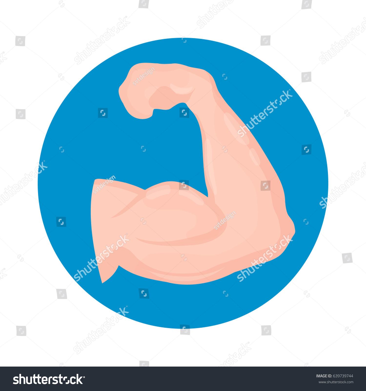 Biceps Icon Isolated On White Background Stock Vector 639739744 ...
