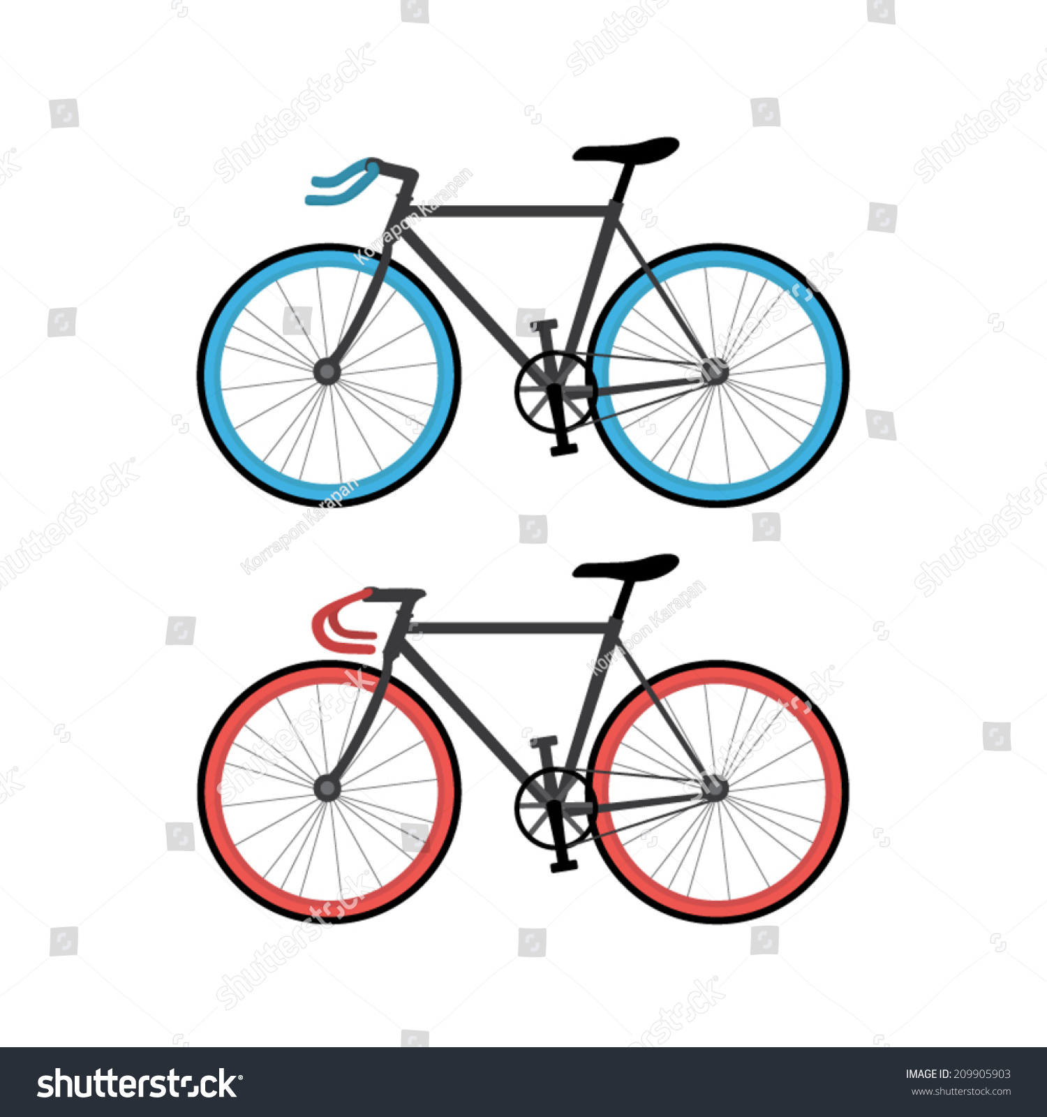 Bicycle Stock Vector Illustration 209905903 : Shutterstock