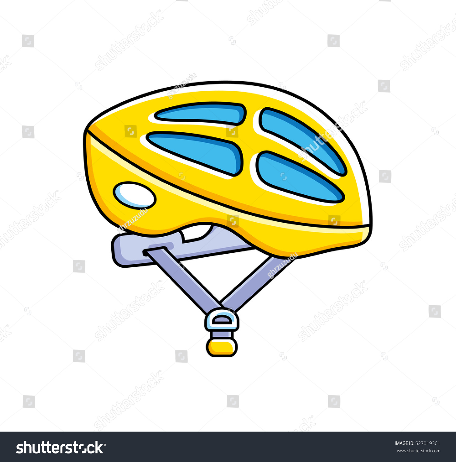 Bicycle Helmet Isolated Stock Vector 527019361 - Shutterstock