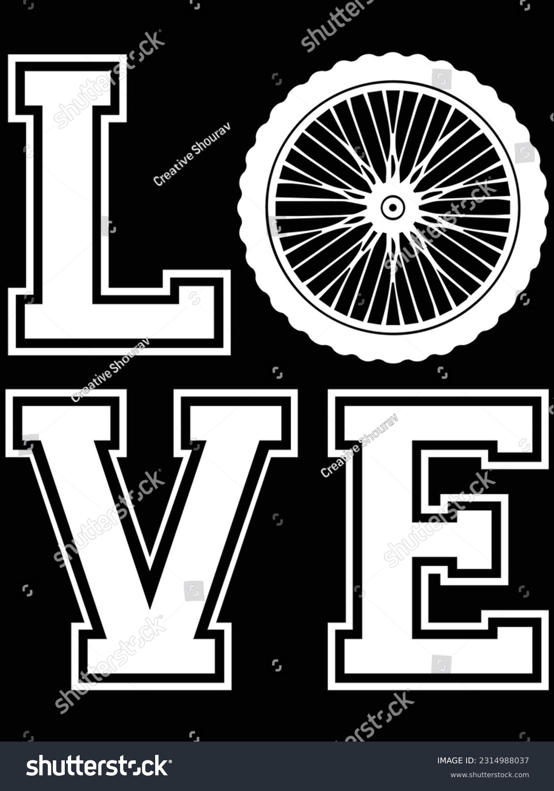 SVG of Bicycle love vector art design, eps file. design file for t-shirt. SVG, EPS cuttable design file svg