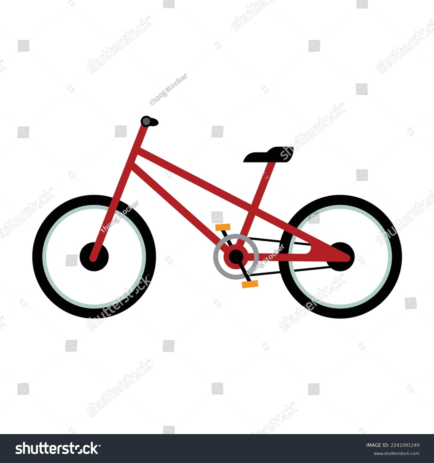red bicycle graphic design clip art preview