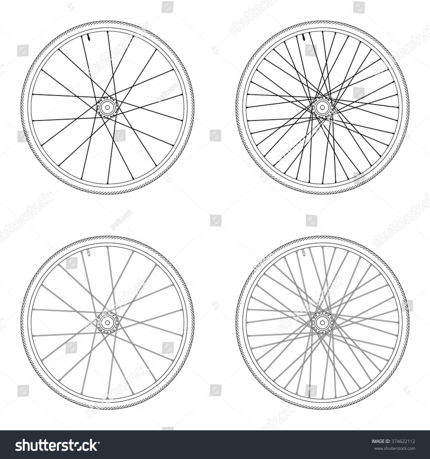 colored bicycle spokes