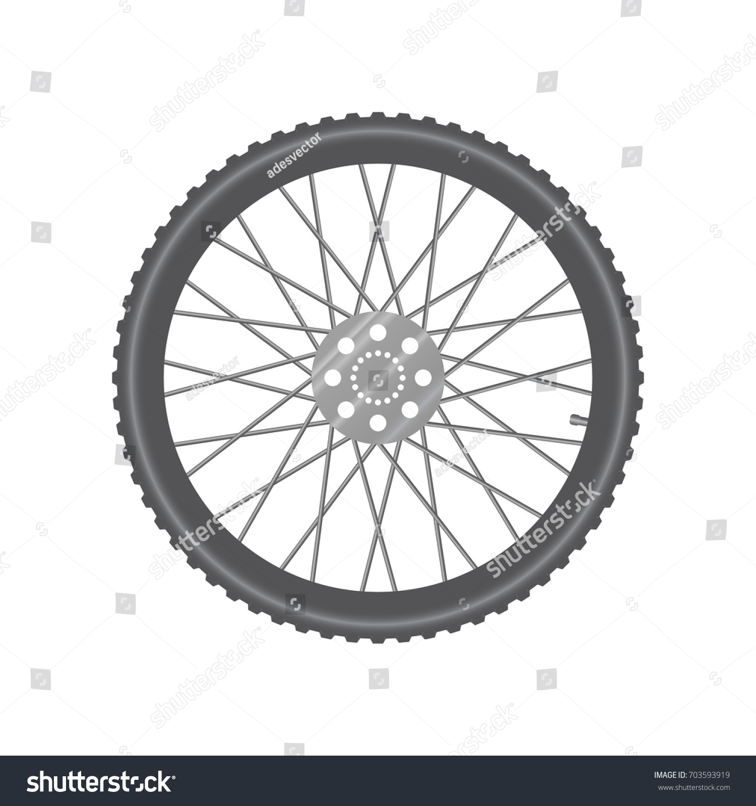 Bicycle Wheel Isolated Stock Vector (Royalty Free) 703593919 Shutterstock