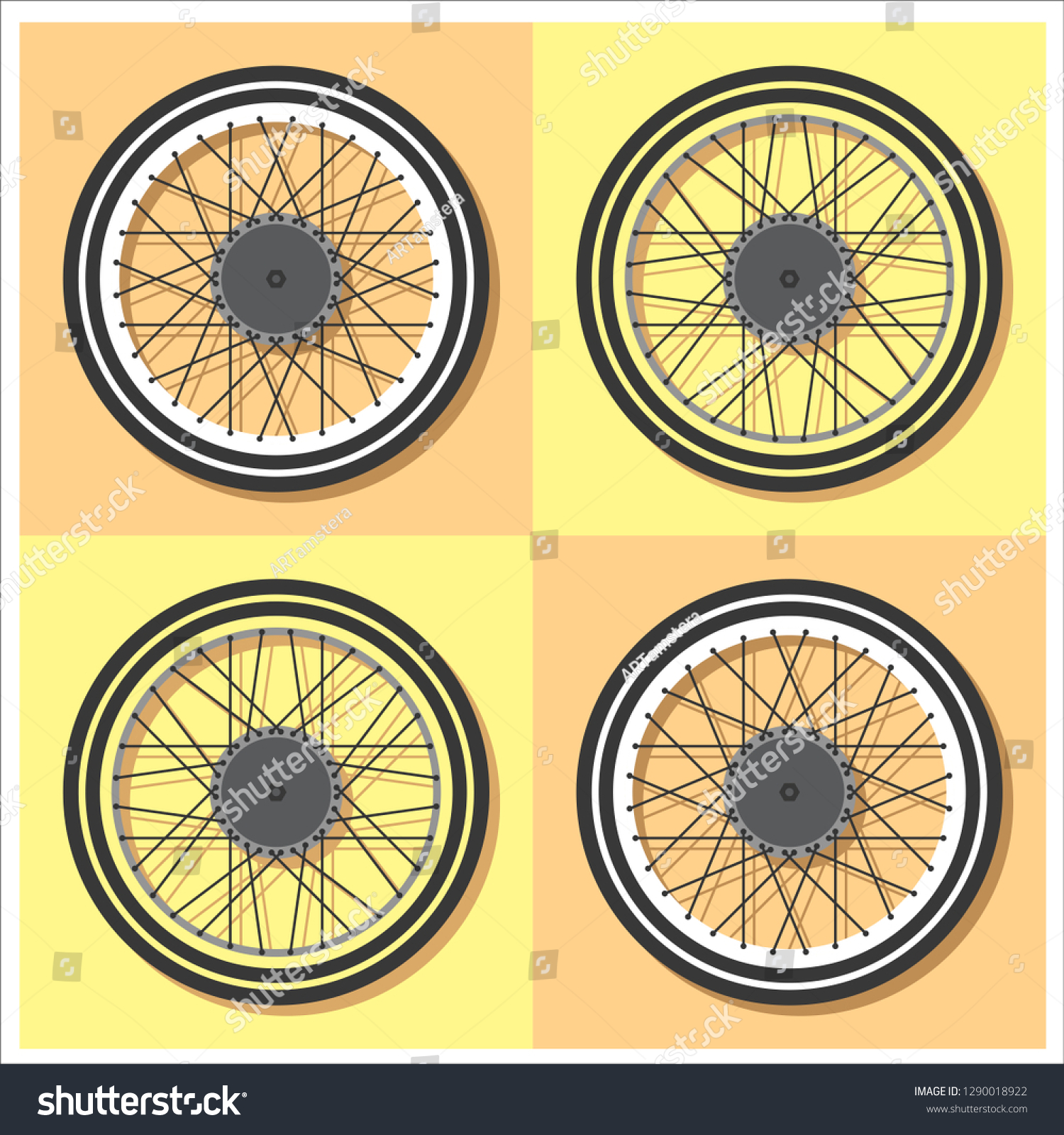 yellow mtb wheels