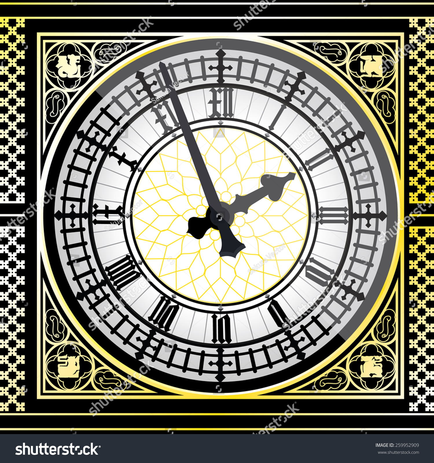 Big Ben Clock Detailed Vector Illustration Stock Vector (Royalty Free ...