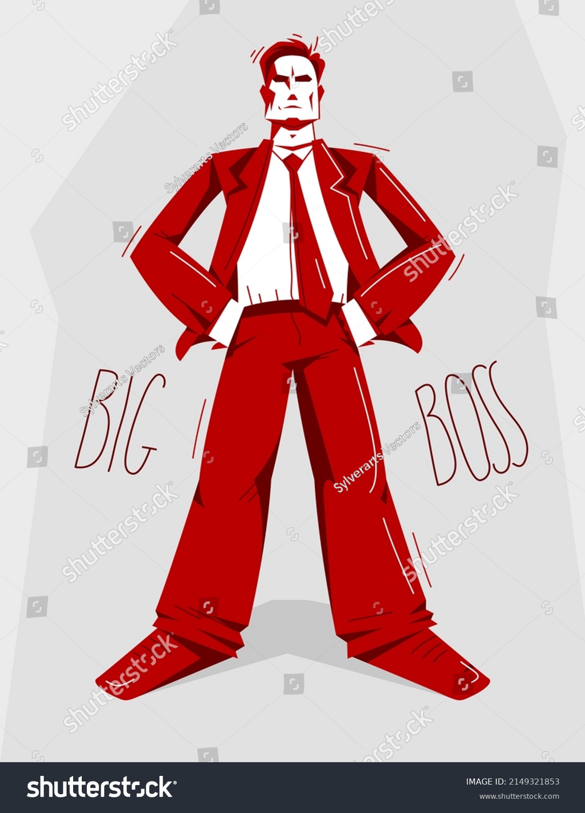 Big Boss Director Stands Confident Serious Stock Vector (Royalty Free ...