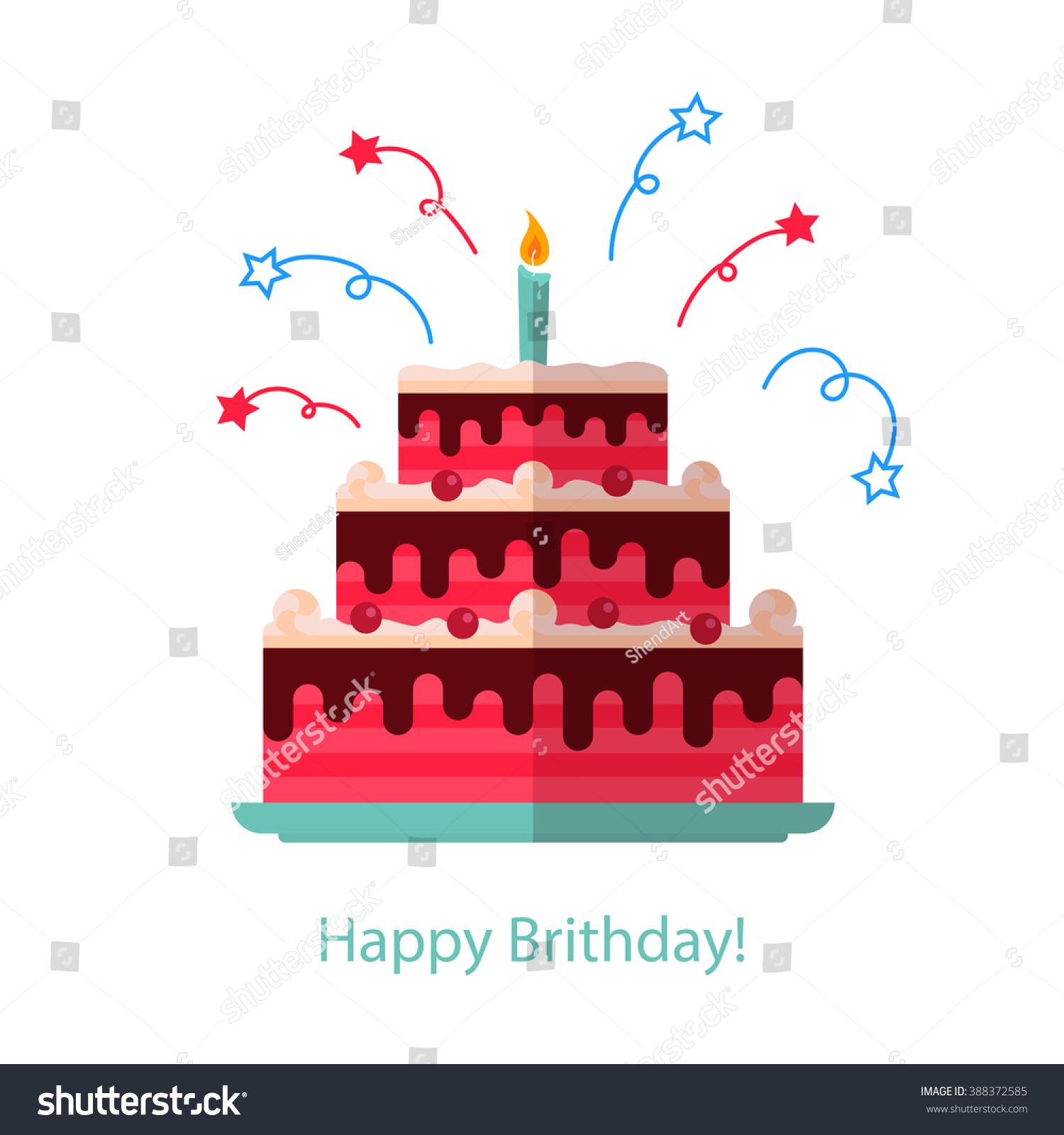 84,602 Birthday cake flatly Images, Stock Photos & Vectors | Shutterstock