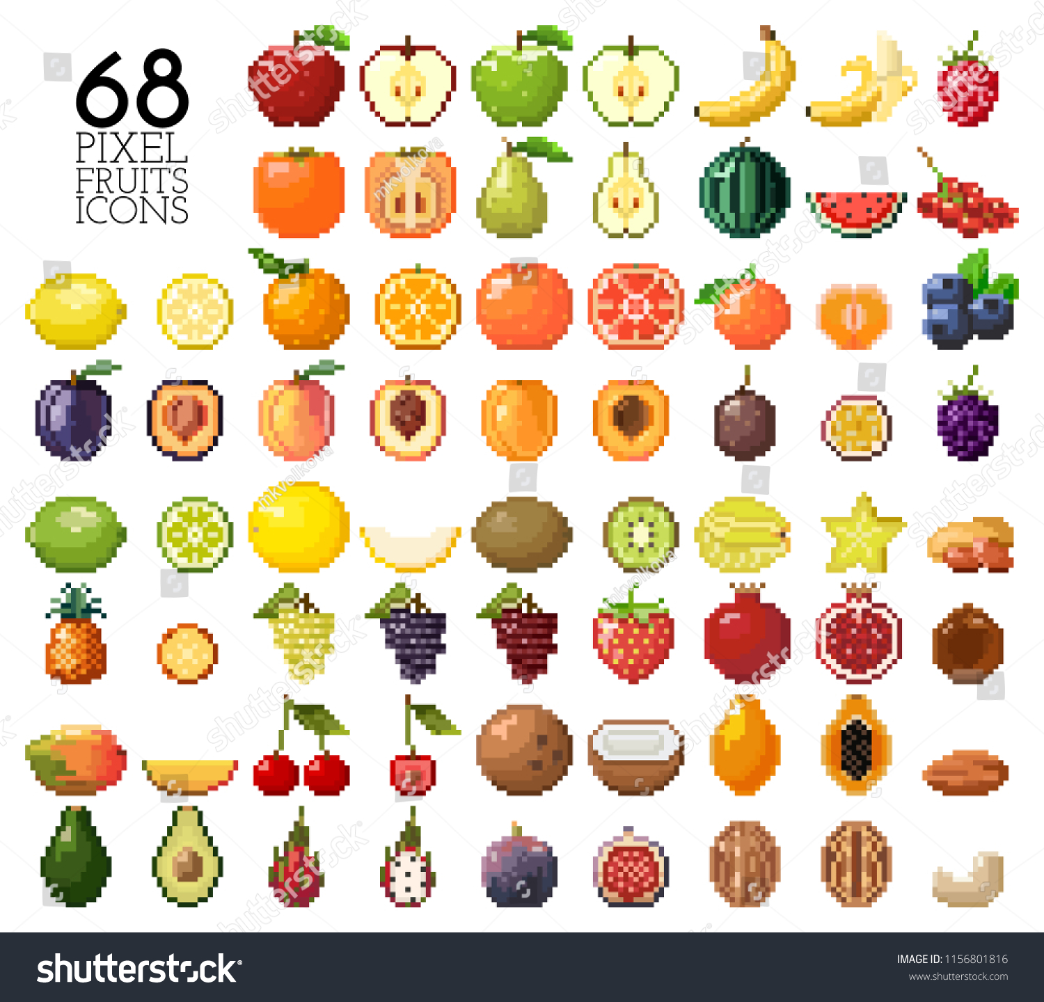 Pixel Fruit Images Stock Photos And Vectors Shutterstock