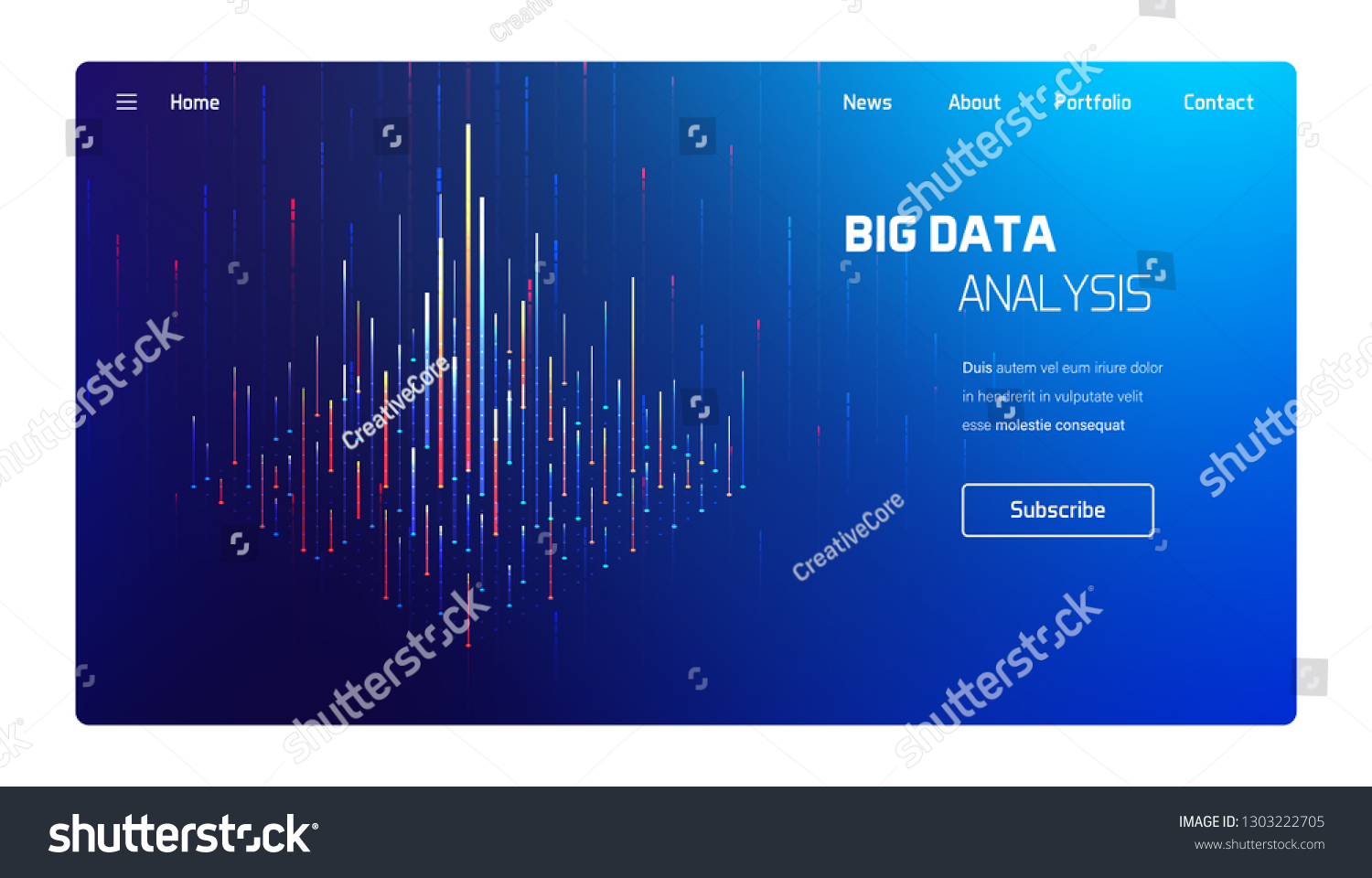 SVG of Big data analysis, computer processing visualisation, business analytics svg