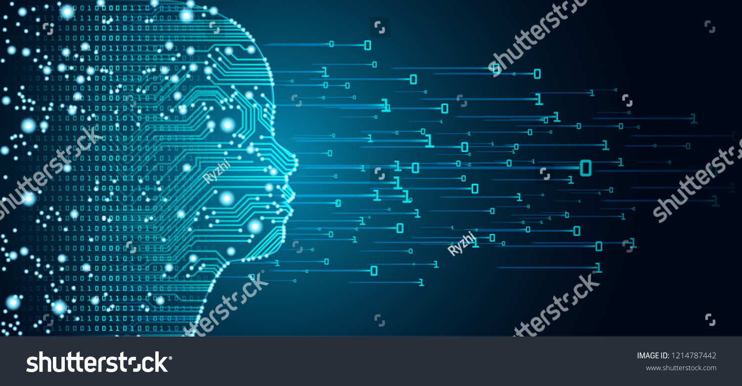 Big Data Artificial Intelligence Concept Machine Stock Vector Royalty Big Data Artificial Intelligence Concept Machine Stock Vector Royalty