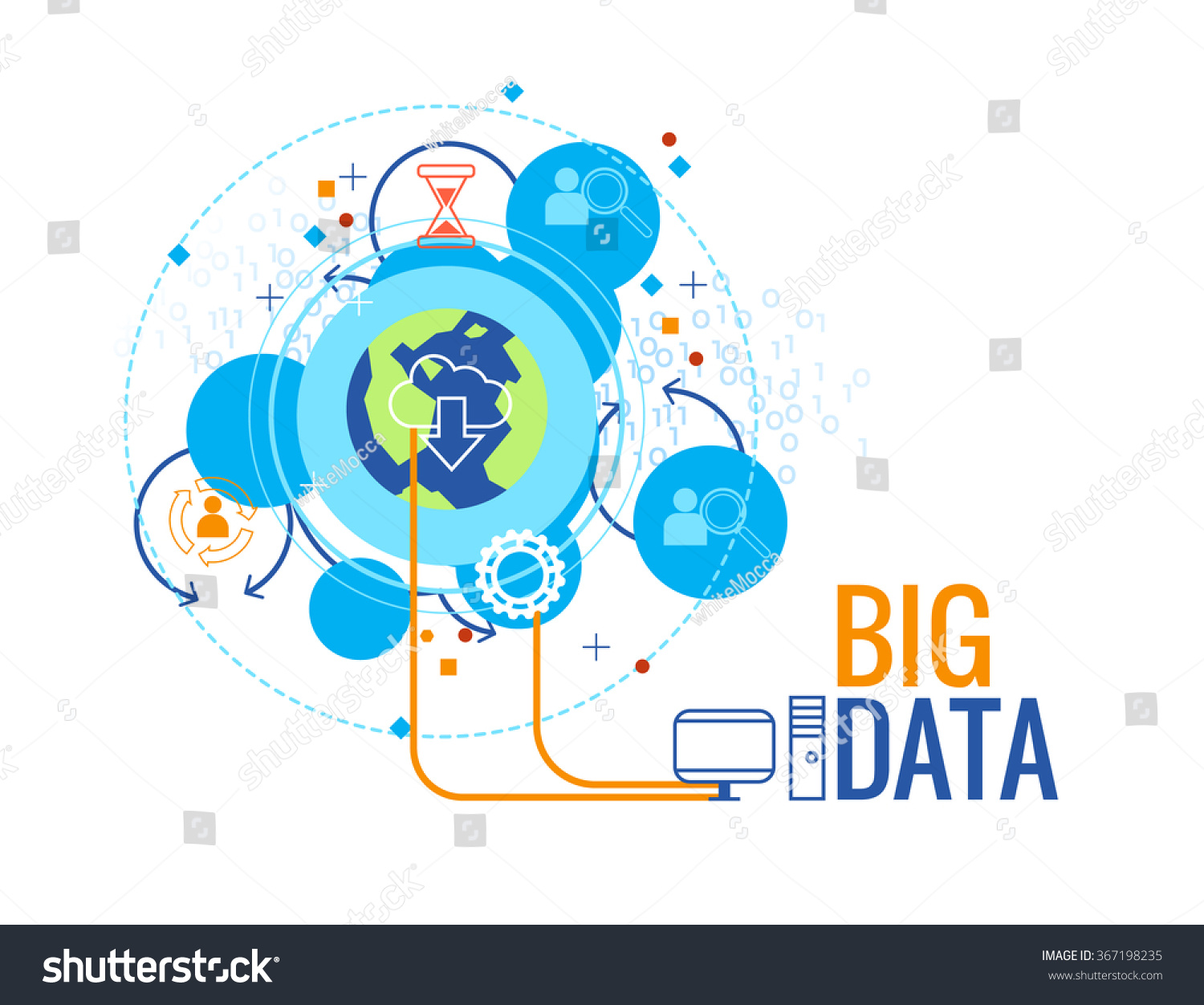 Big Data Business Concept Info Graphic Stock Vector 367198235