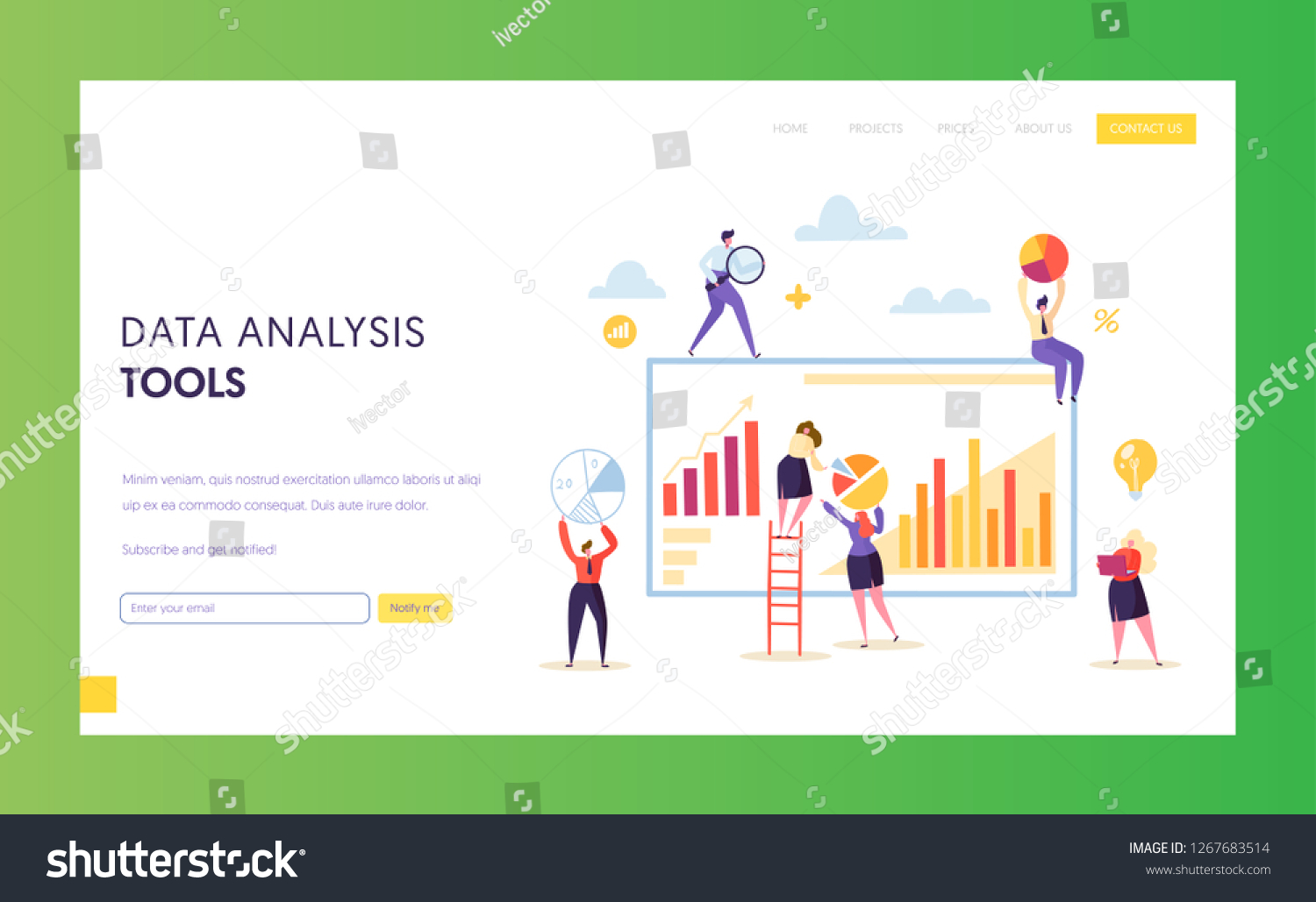 Big Digital Marketing Data Analysis Chart Stock Vector (Royalty Free ...