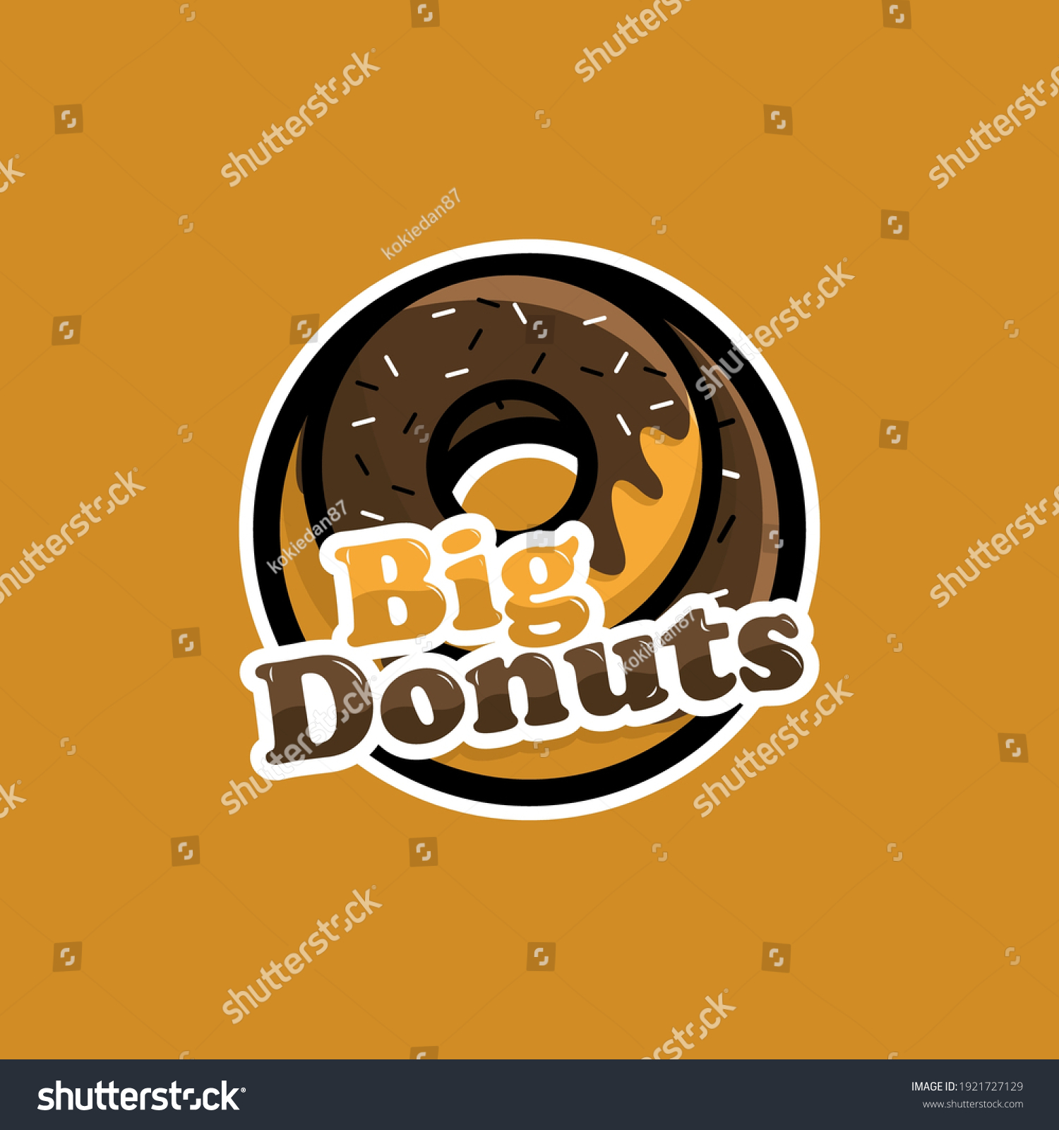 Big Donuts Logo Design Vector Stock Vector (Royalty Free) 1921727129 ...