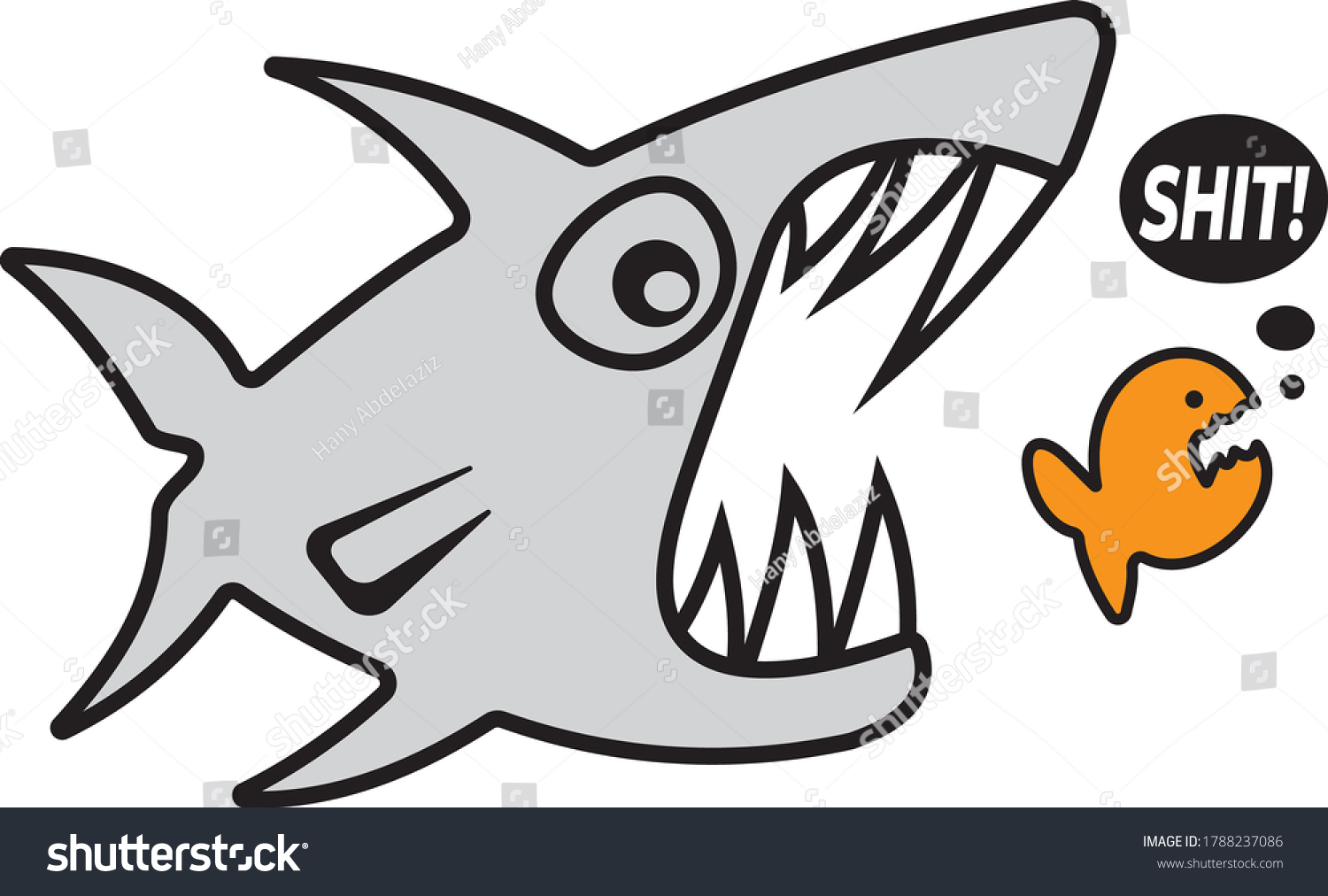 Big Fish Eat Small Fish Stock Vector Royalty Free 1788237086