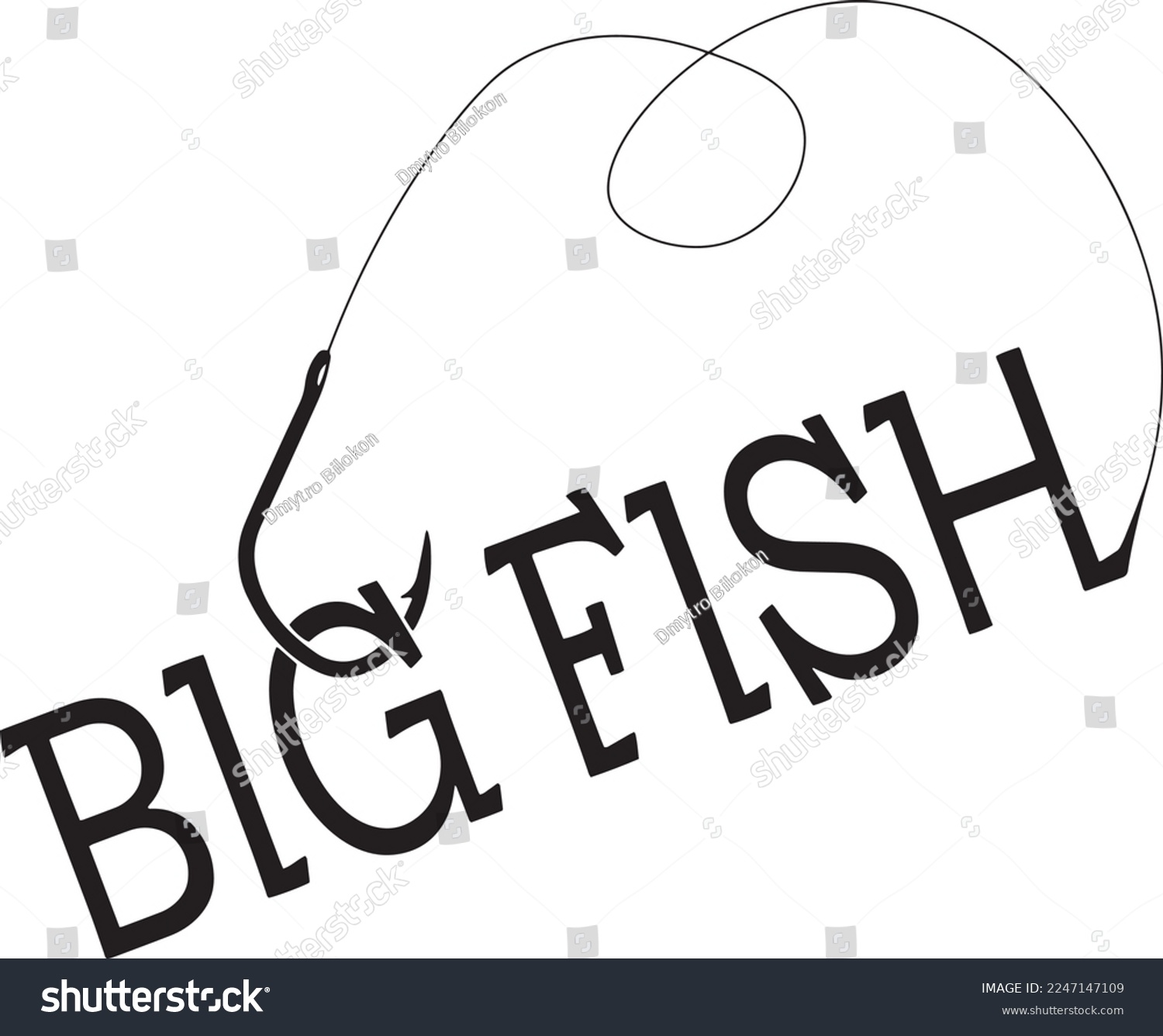 SVG of Big Fish SVG, Fishing Hook, SVG Vector svg
