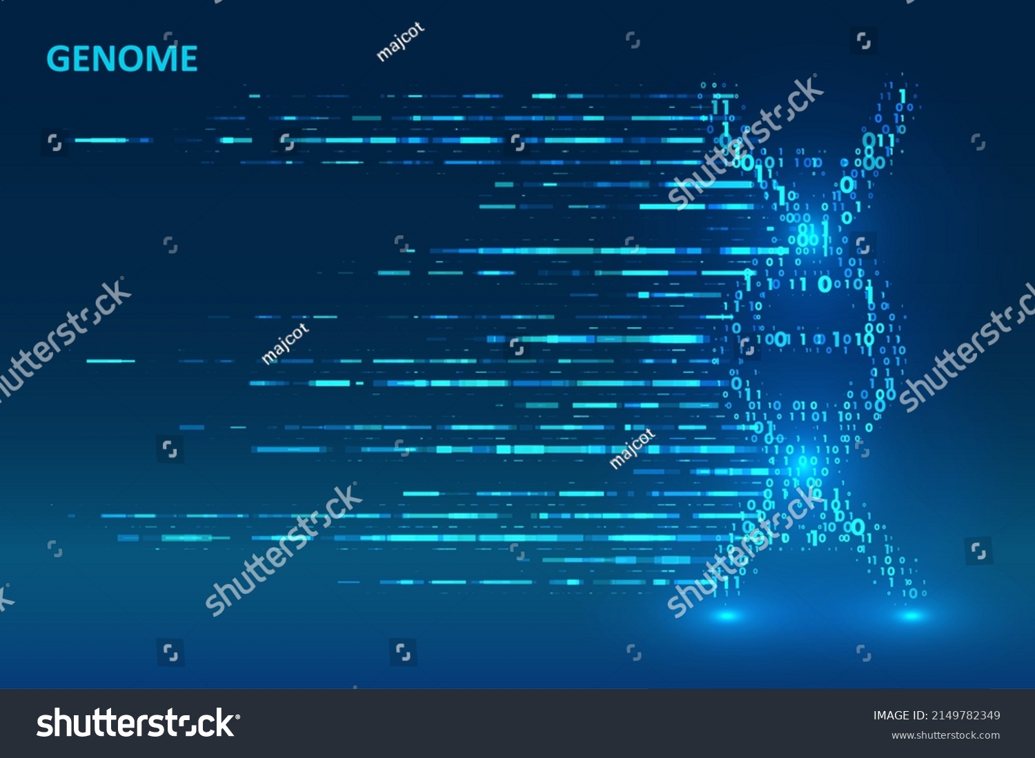 Big Genomic Data Visualization Dna Test Stock Vector (Royalty Free ...