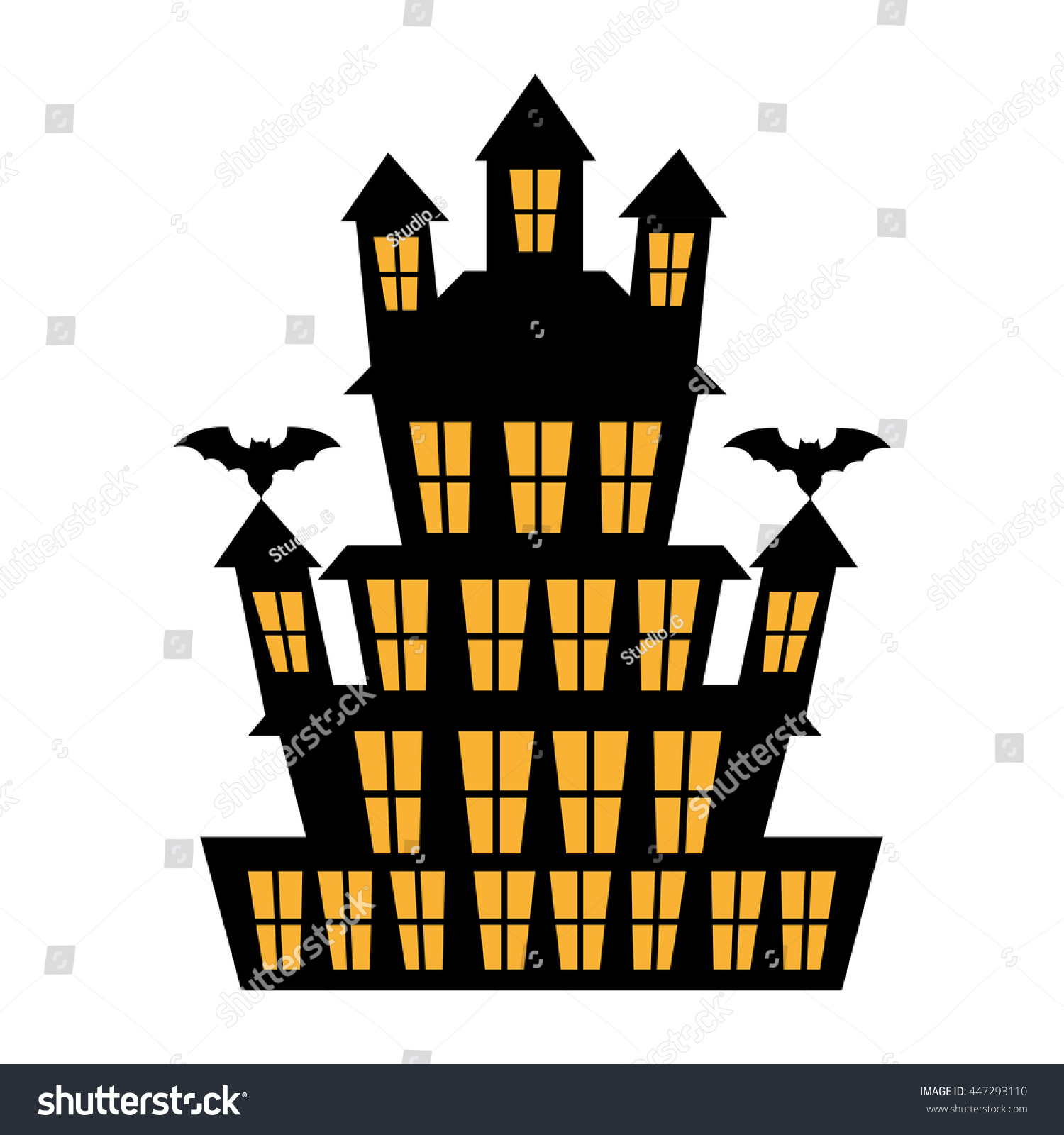 Cartoon haunted house image Cartoon haunted house image