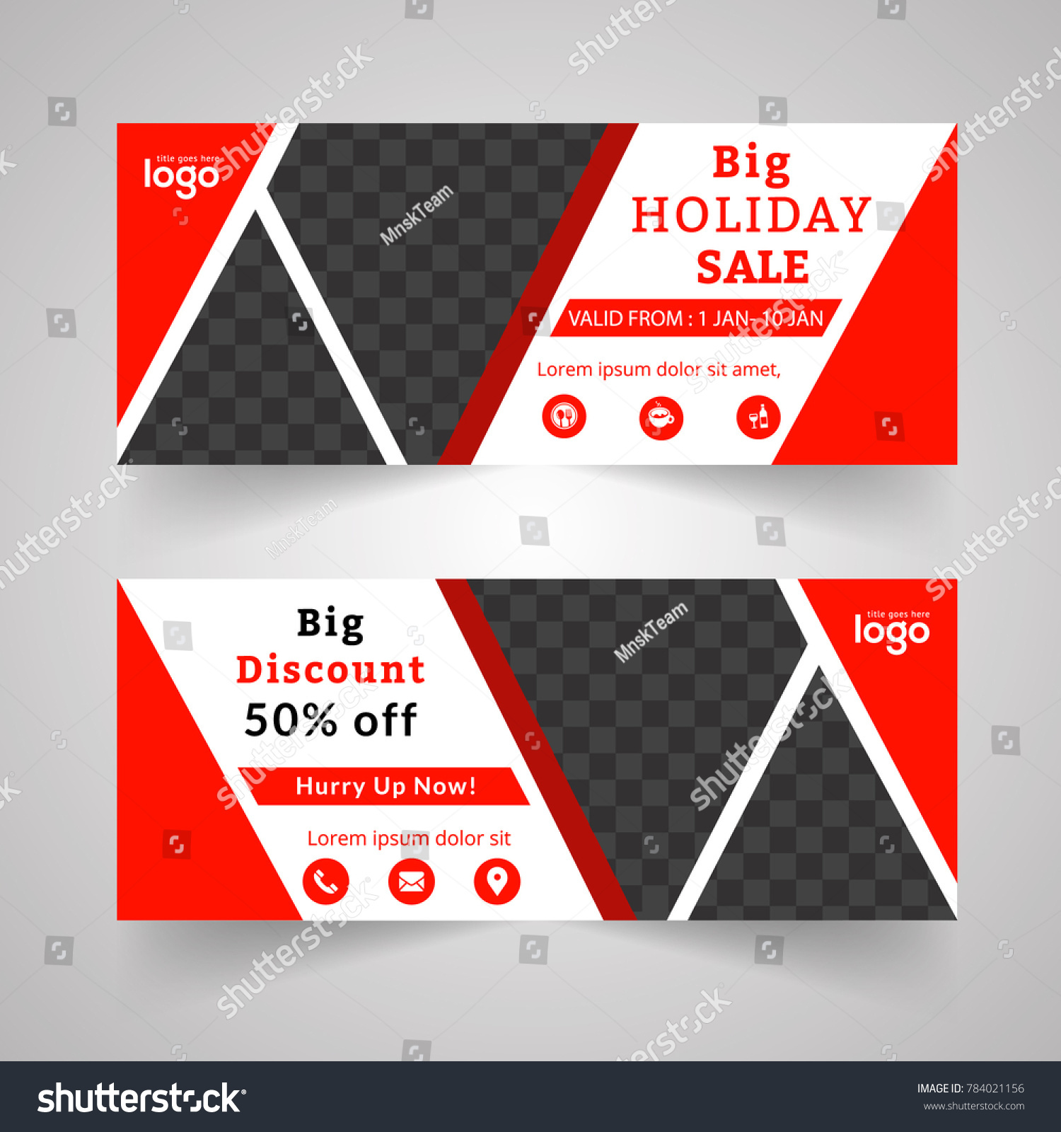 Big Holiday Sale Web Banner Vector Stock Vector (Royalty Free) 784021156