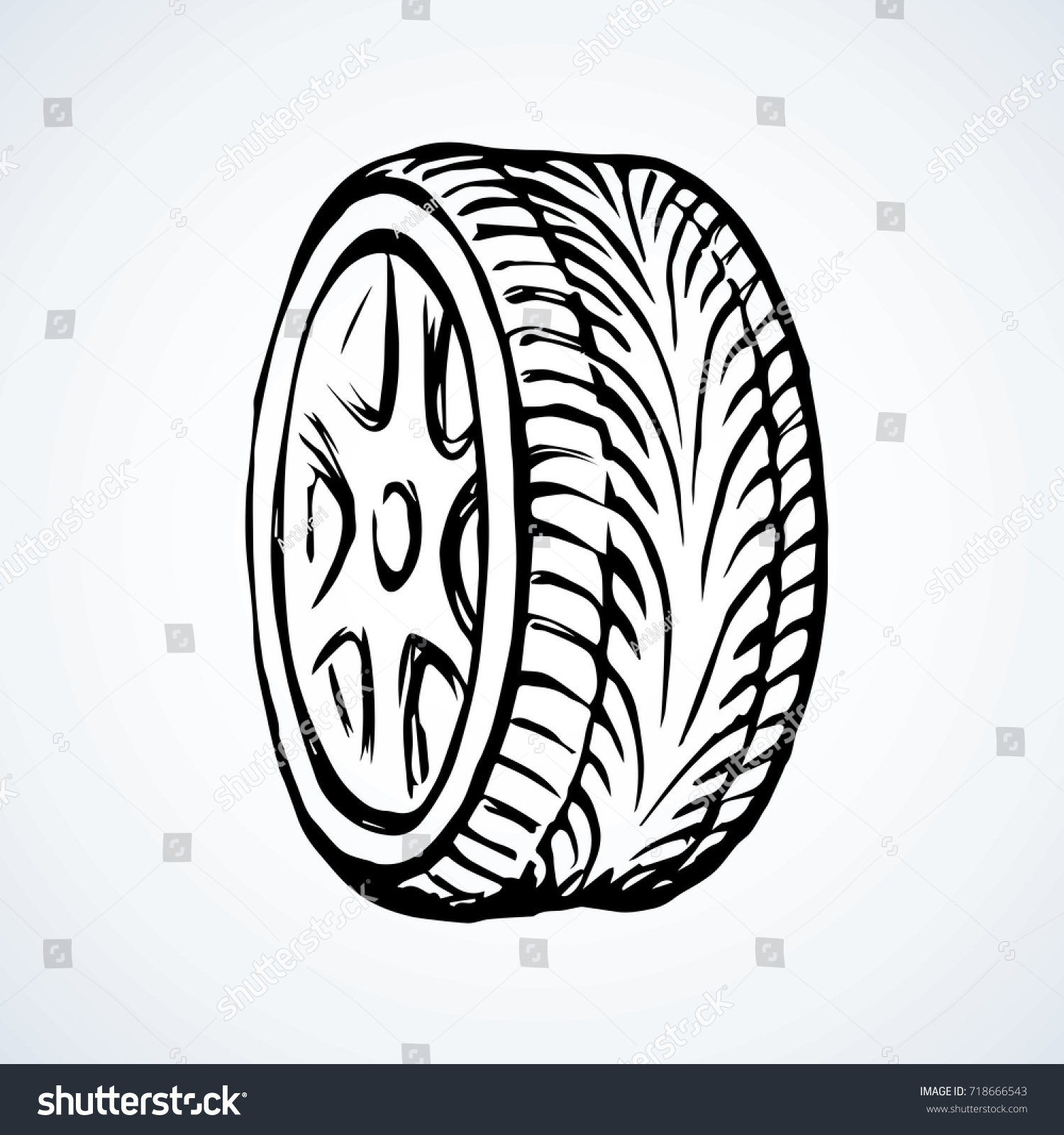 Tyre draw Images, Stock Photos & Vectors | Shutterstock