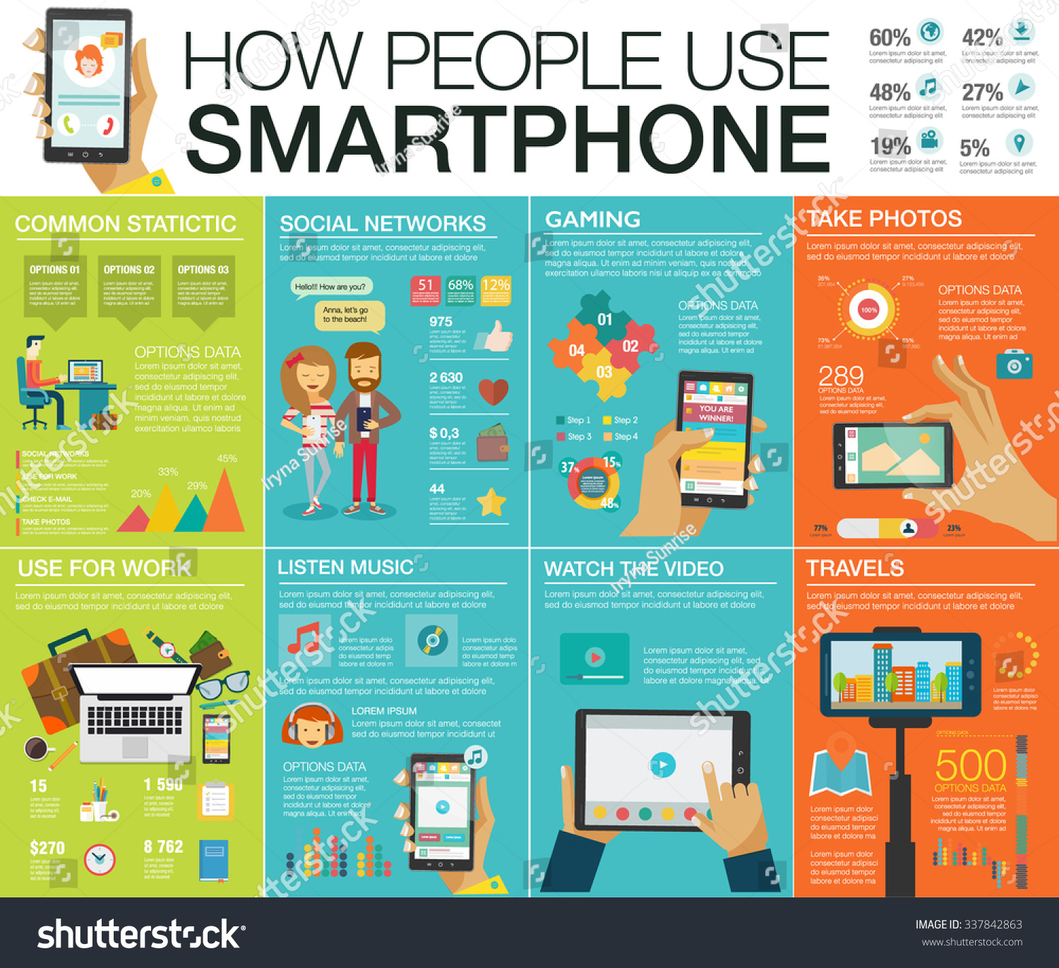 Grande Conjunto Infográfico Com Gráficos ícones Vetor Stock Livre De Direitos 337842863 4991