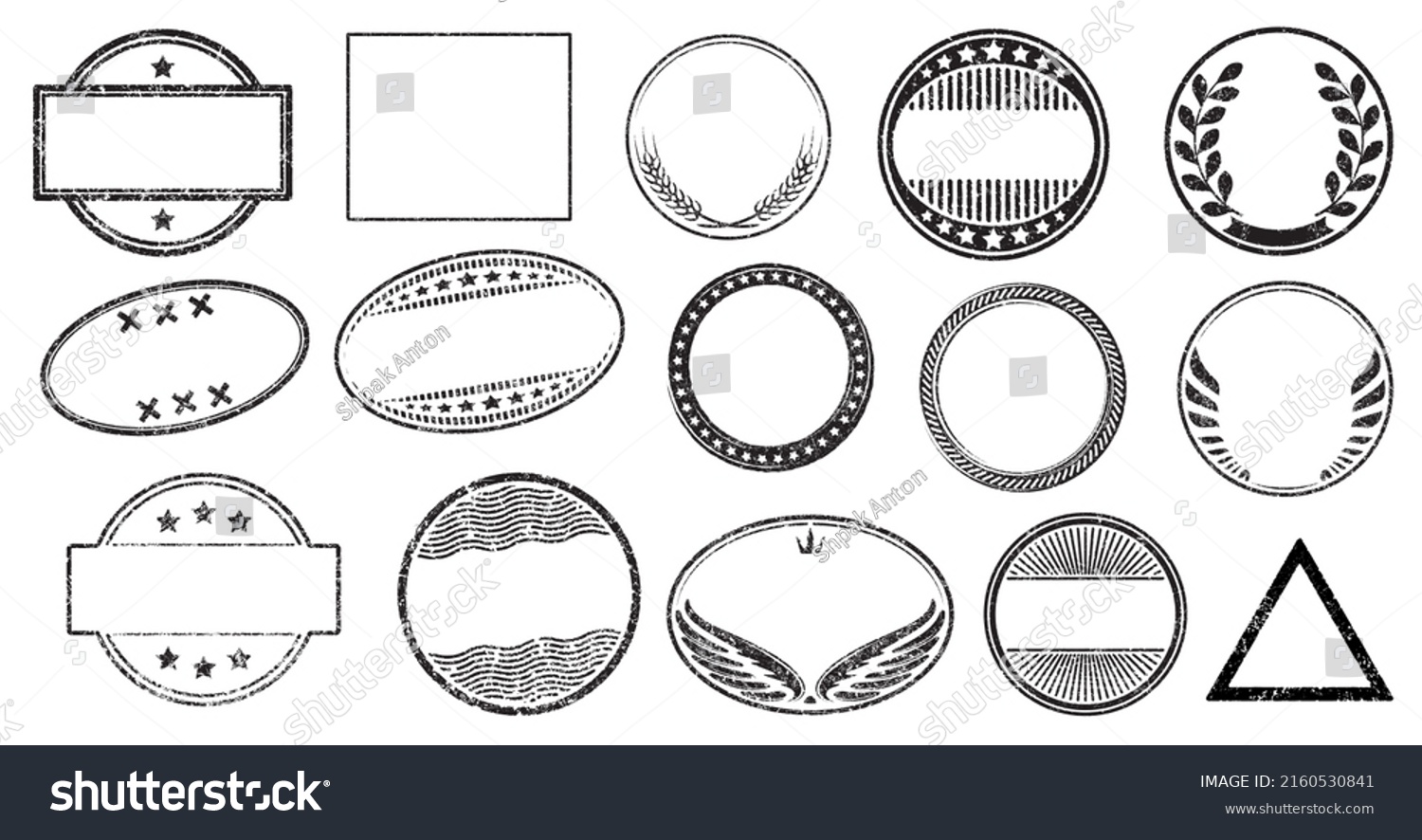 Big Set Grunge Vector Templates Rubber Stock Vector (Royalty Free ...