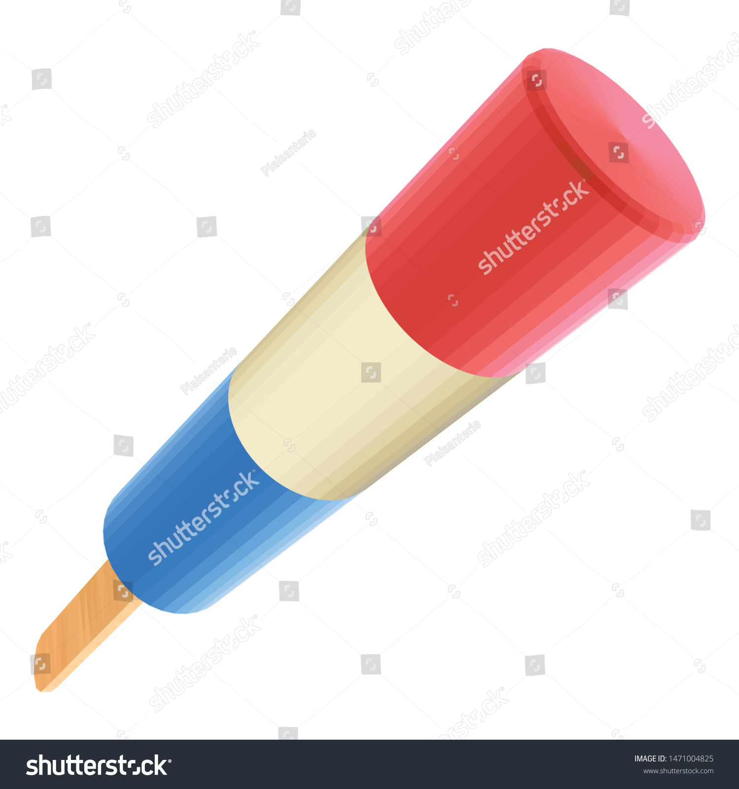 Big Stick Red White Blue Popsicle Stock Vector (Royalty Free) 1471004825