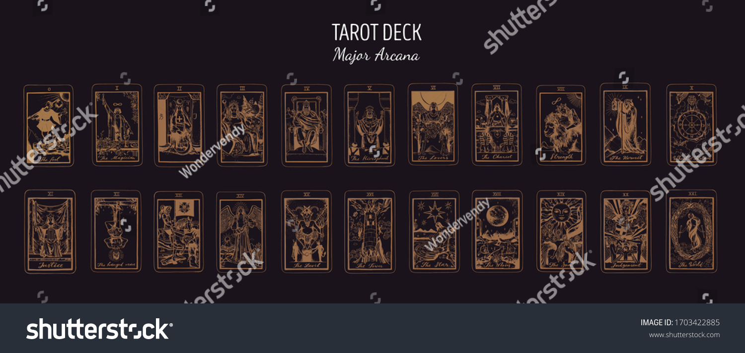 Big Tarot Card Deck Major Arcana Set Part   Royalty Free Stock