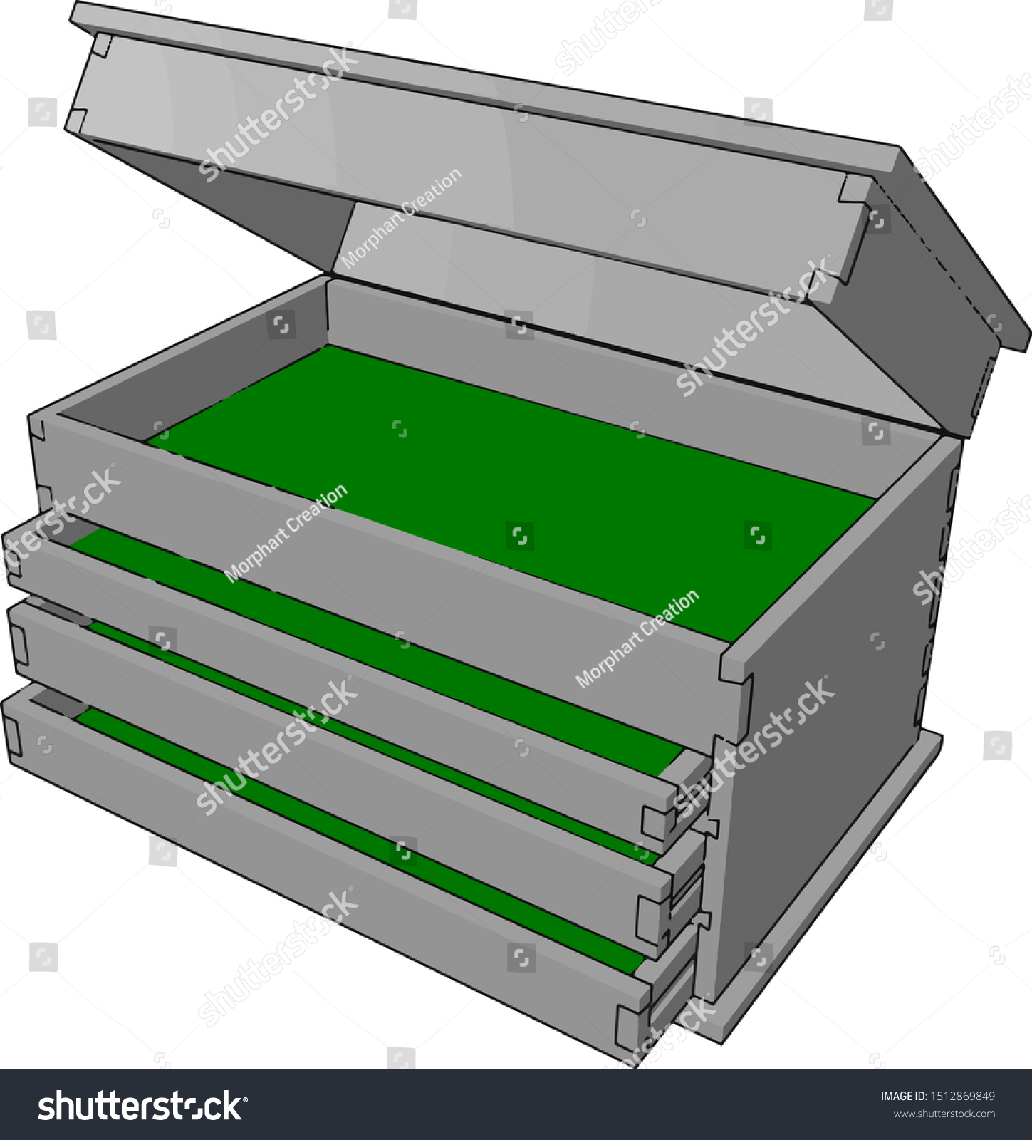 Vektor Stok Big Tool Box Illustration Vector On (Tanpa Royalti ...