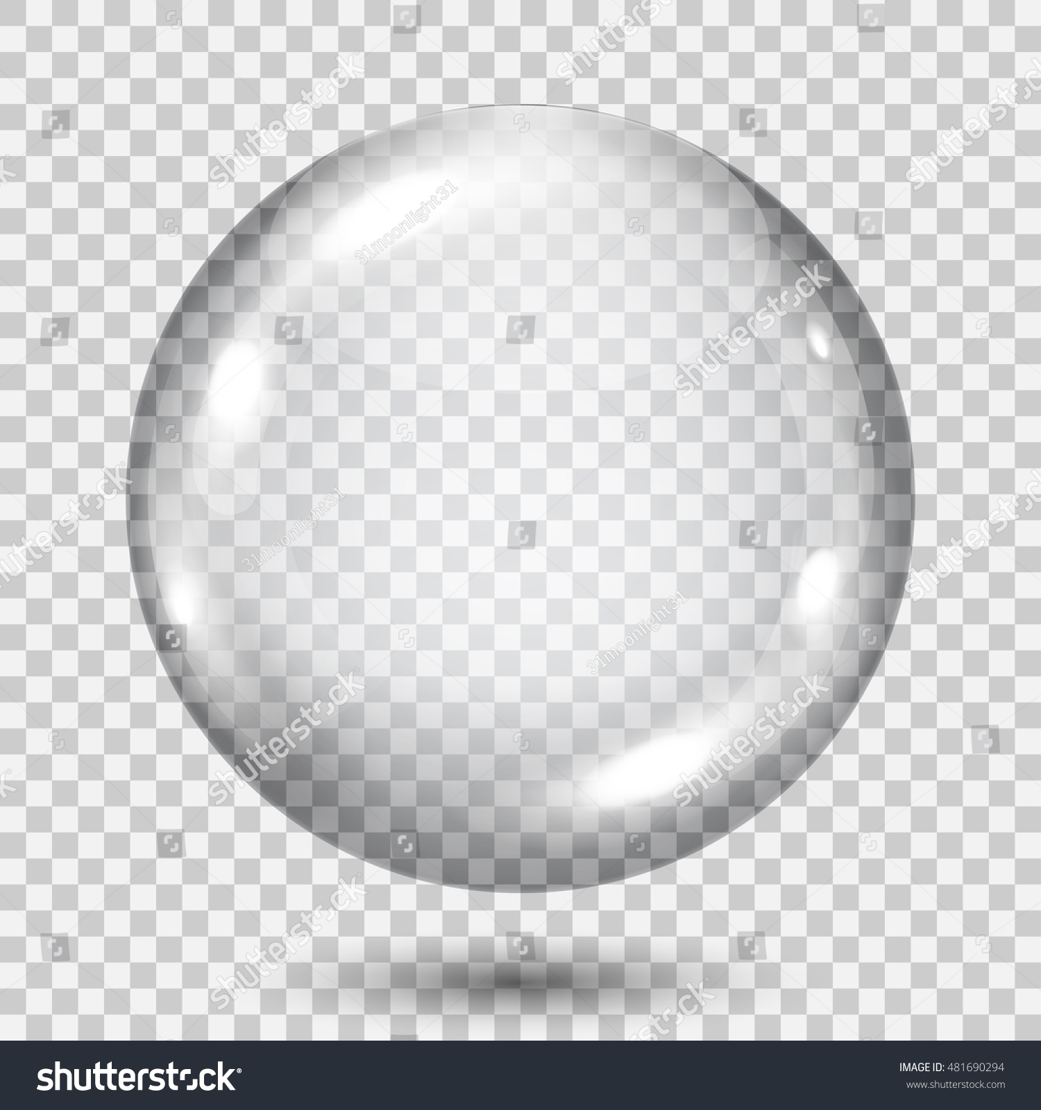 Big Transparent Gray Sphere Shadow On Stock Vector 481690294 - Shutterstock