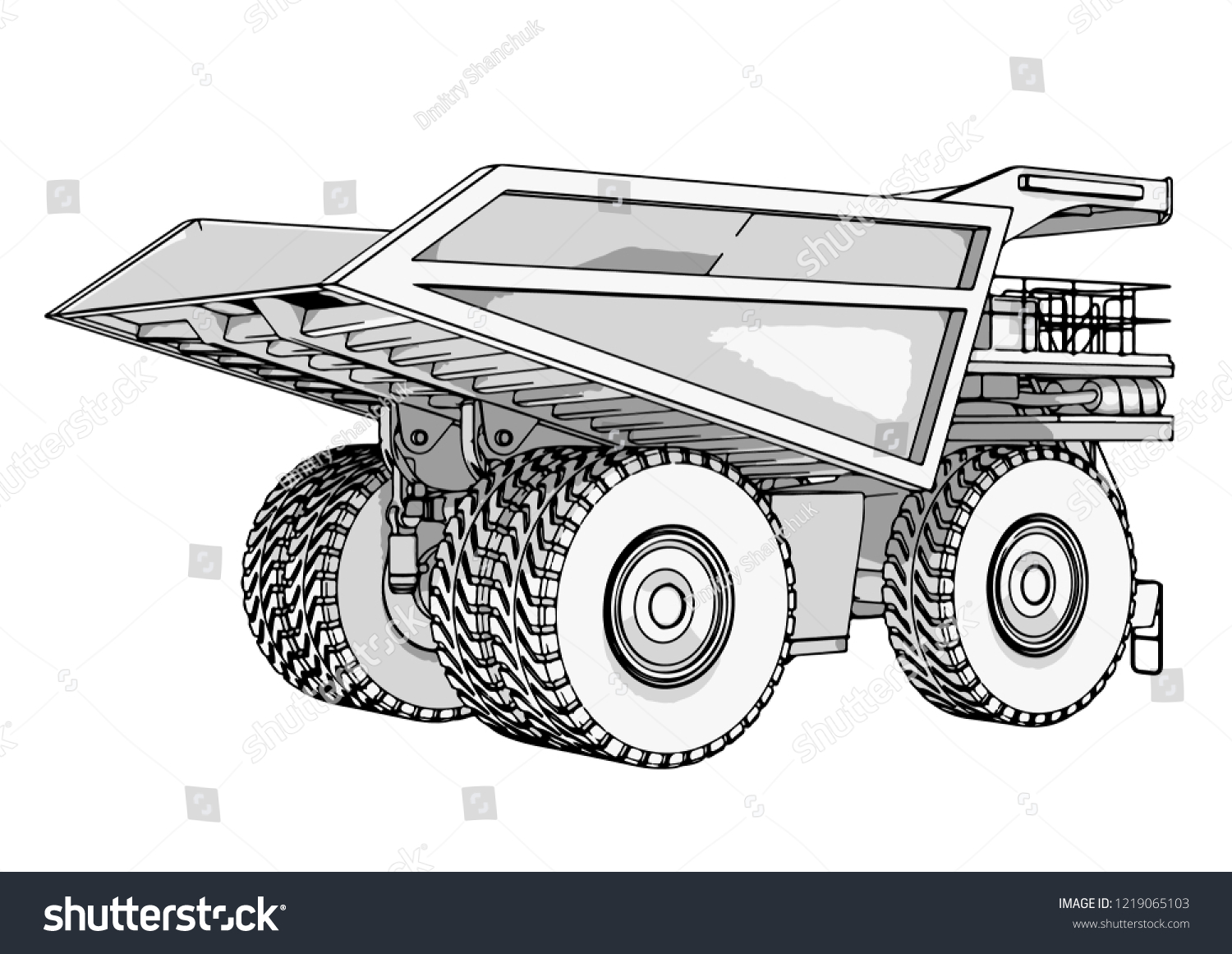Big Truck Vector Stock Vector (Royalty Free) 1219065103 | Shutterstock