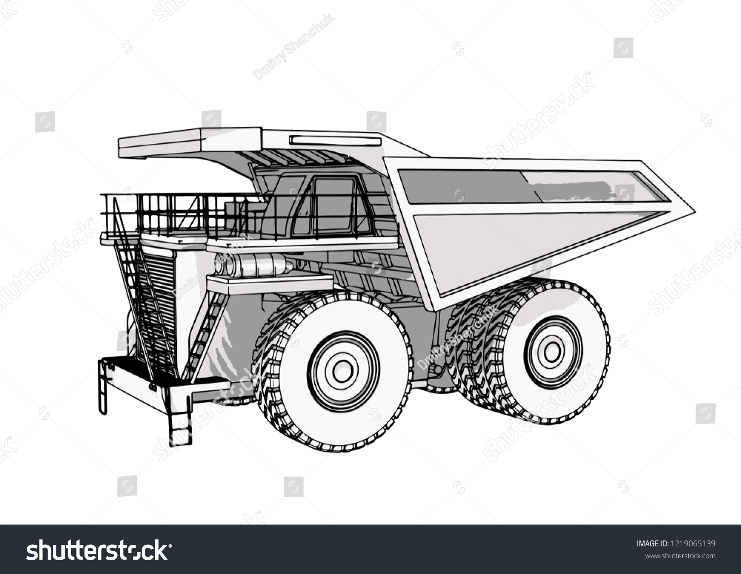 Big Truck Vector Stock Vector (Royalty Free) 1219065139