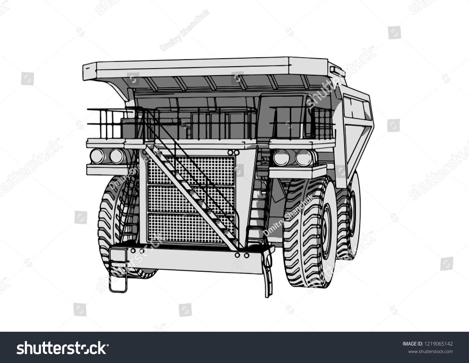 Big Truck Vector Stock Vector (Royalty Free) 1219065142 | Shutterstock