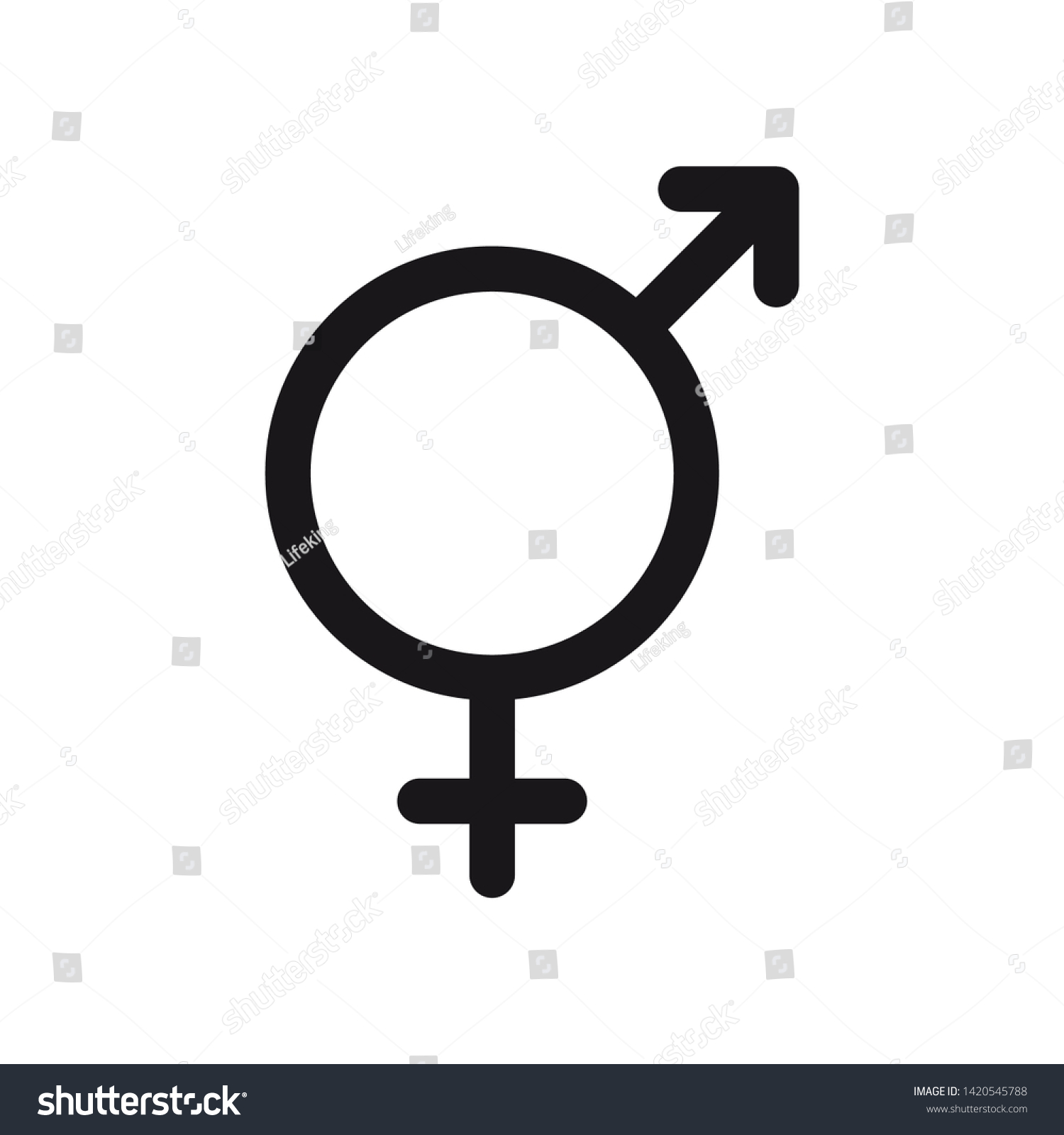 Bigender Symbol Gender Bi Sexual Orientation Stock Vector Royalty Free