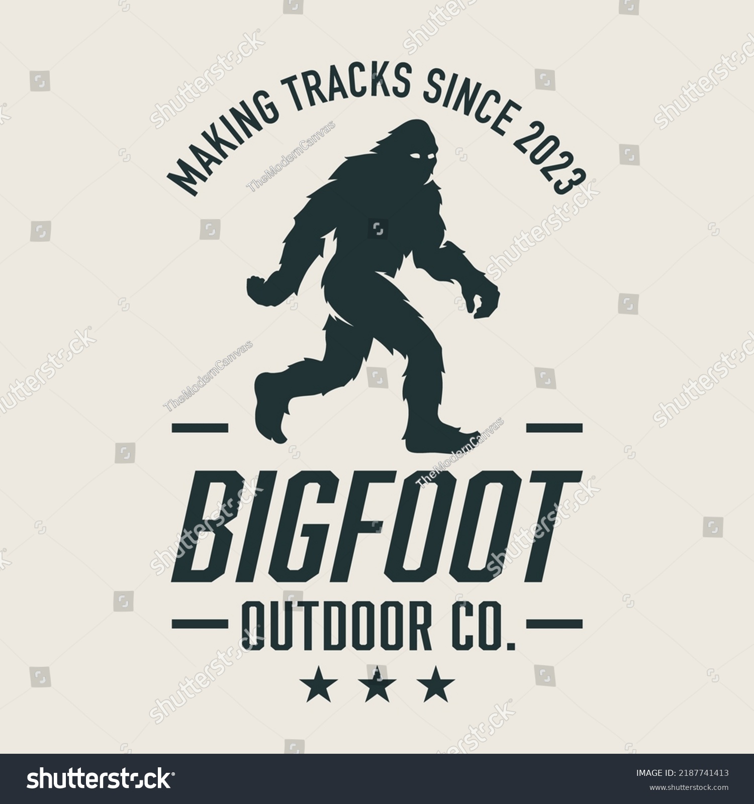 SVG of Bigfoot walking logo design. Sasquatch crossing icon. Hairy wild man symbol. Cryptid company emblem. Mythical cryptozoology creature brand identity. Vector illustration. svg