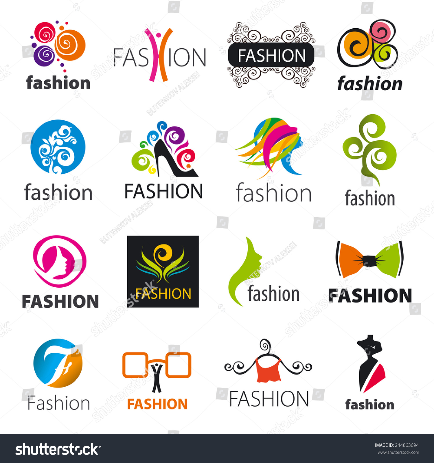 Biggest Collection Vector Icons Fashion Stock Vector 244863694 ...