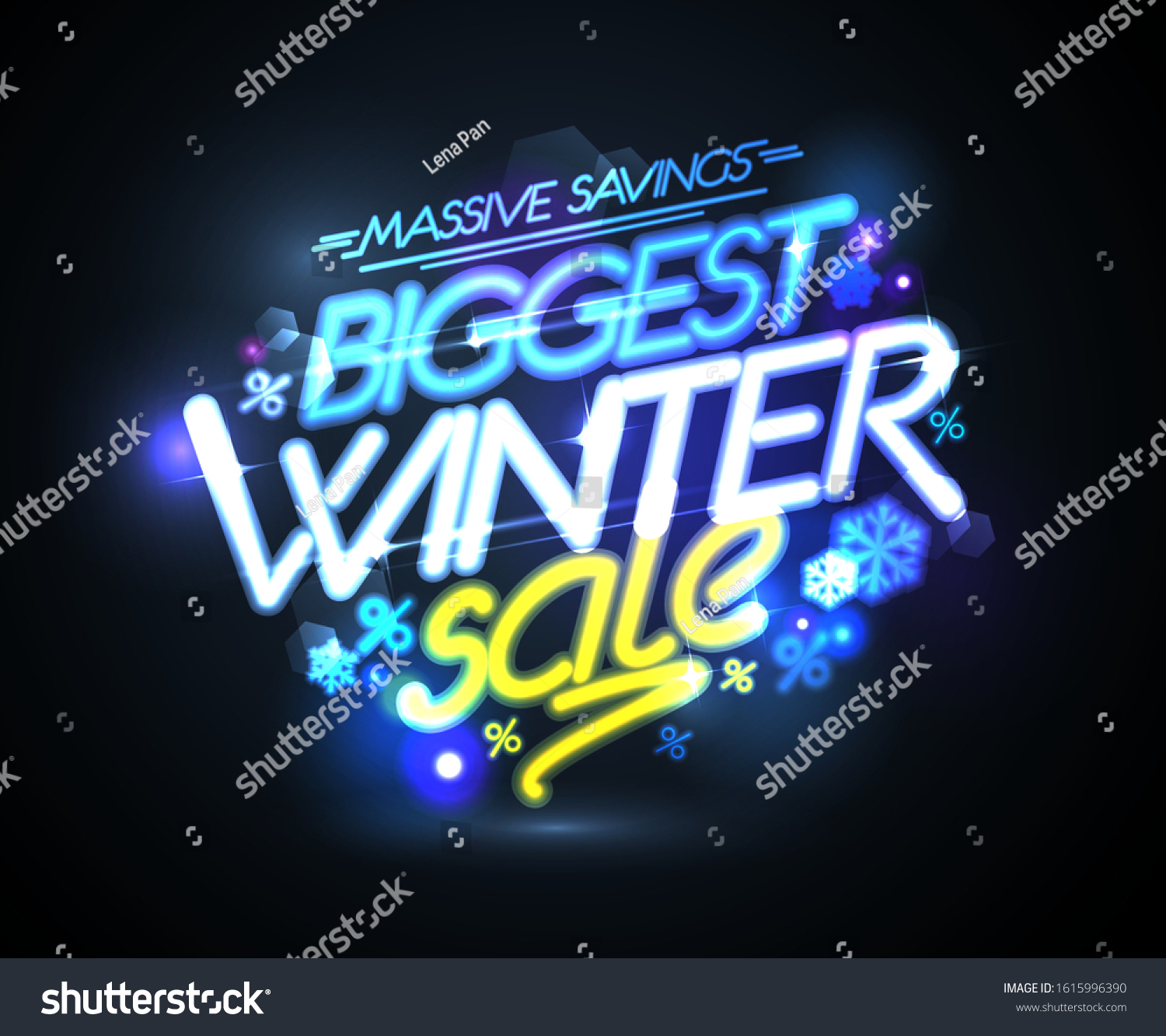 Biggest Winter Sale Massive Savings Vector Stock Vector (Royalty Free ...