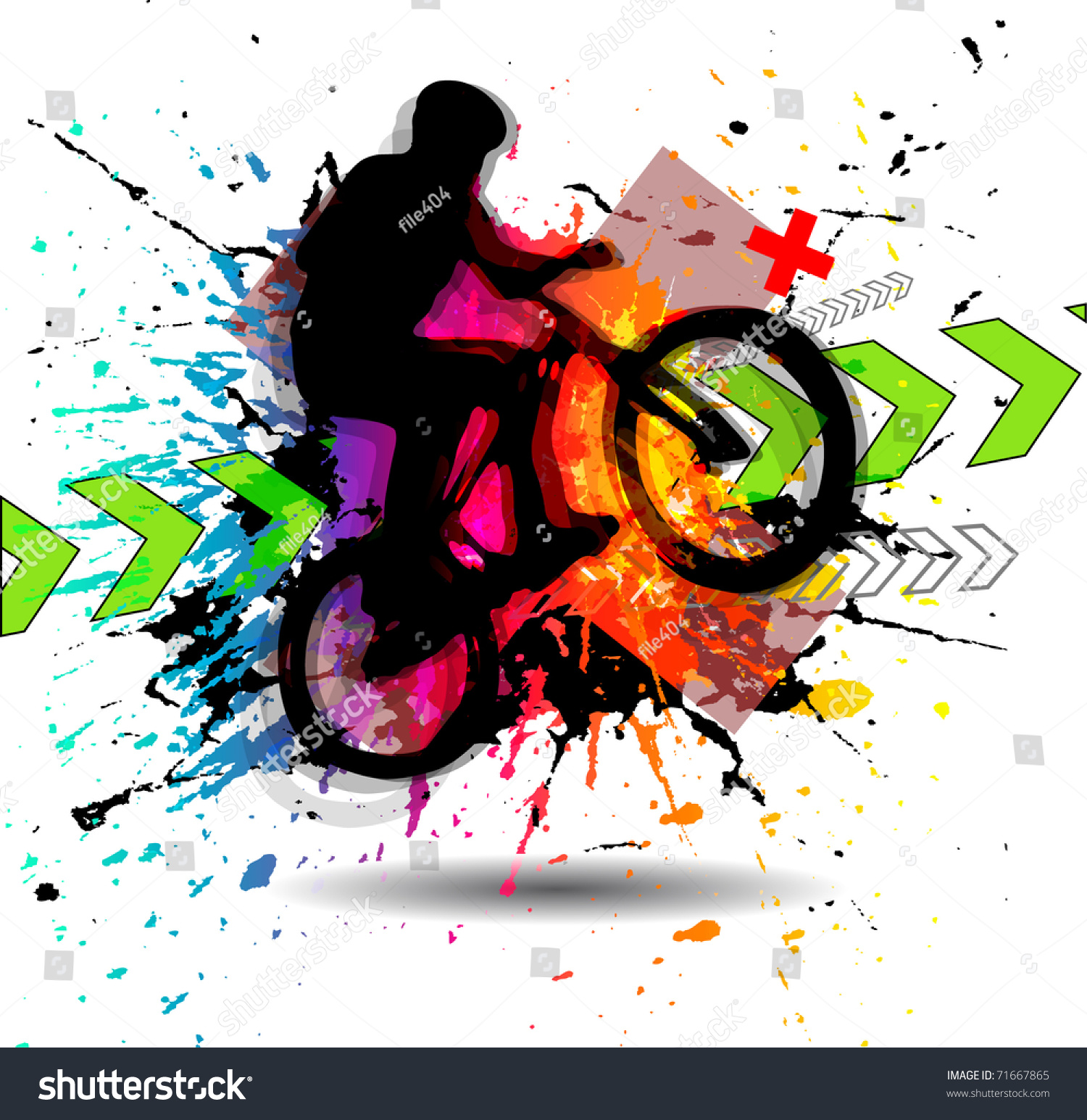 Biker Stock Vector 71667865 : Shutterstock