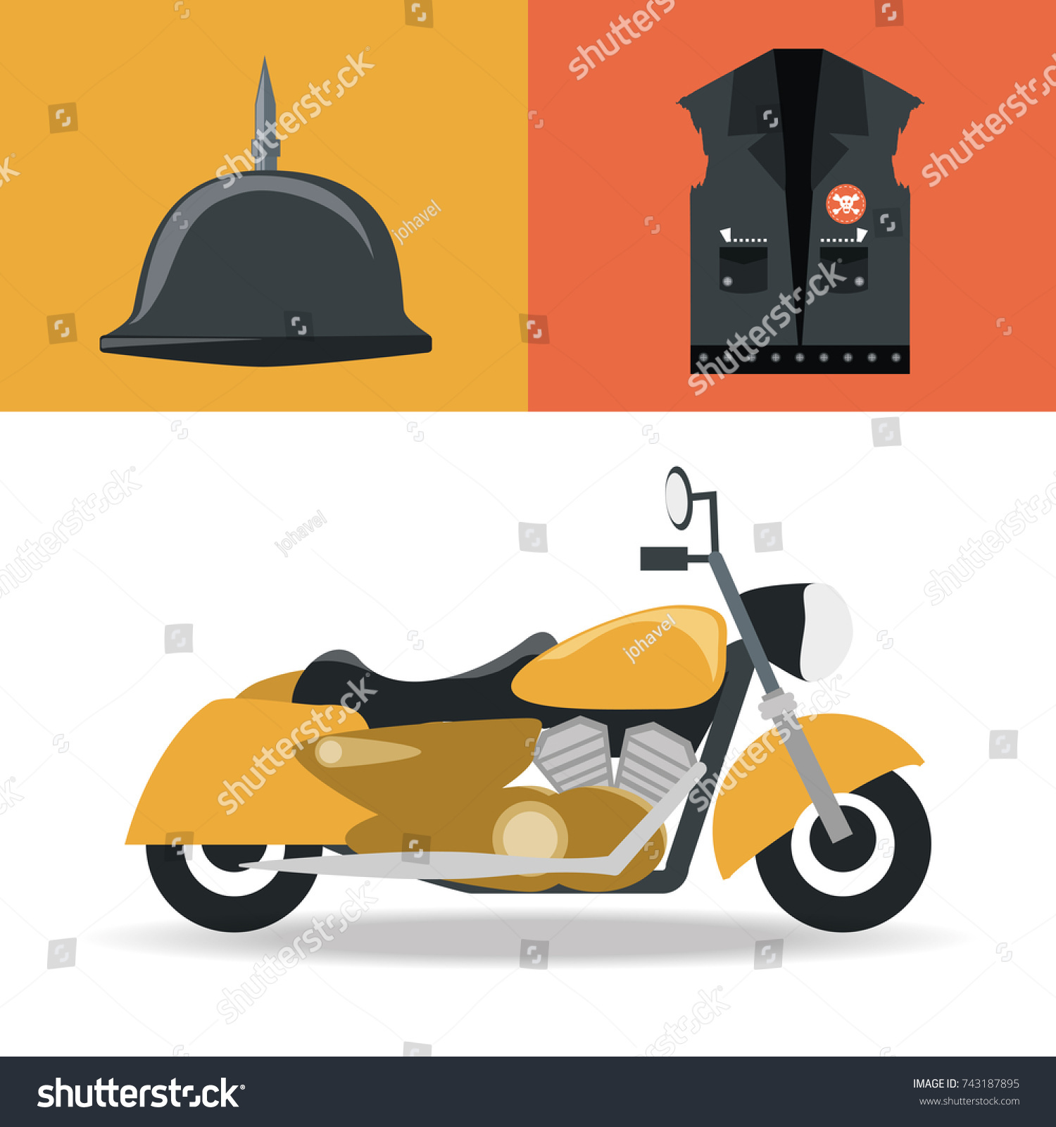 Biker Culture Design Stock Vector (Royalty Free) 743187895 | Shutterstock