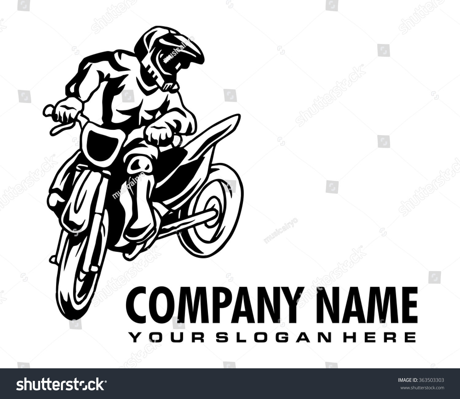 Biker Logo Icon Vector - 363503303 : Shutterstock